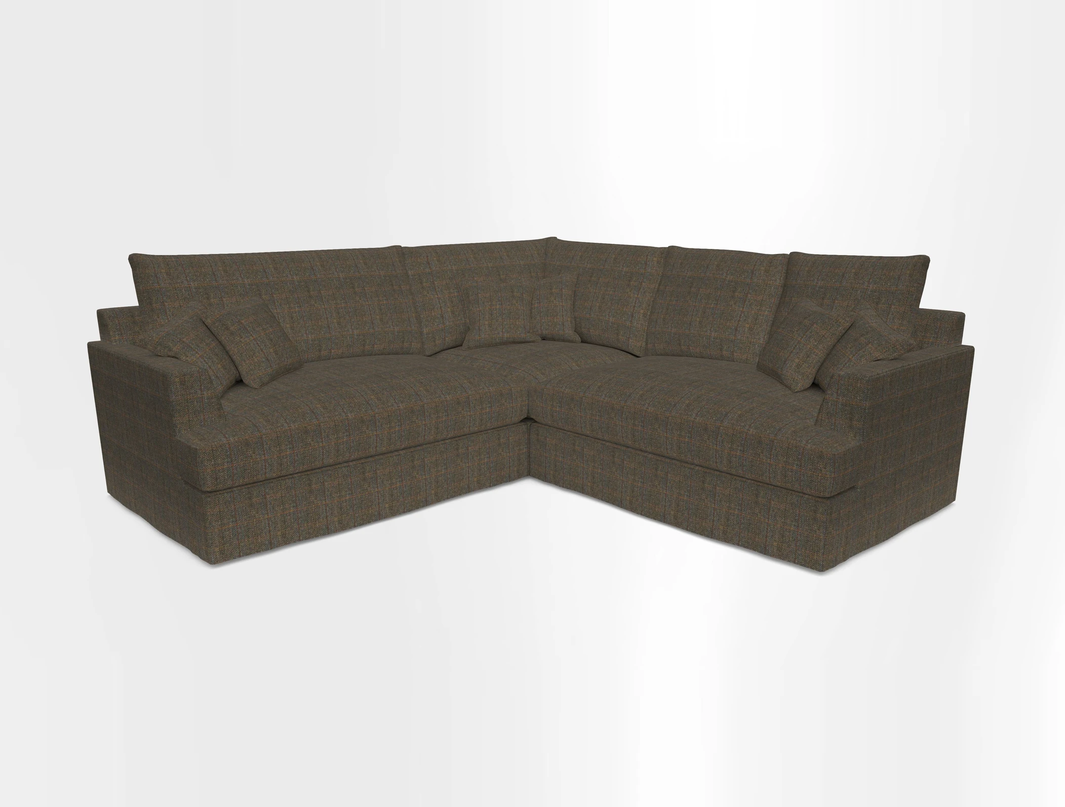 Slingsby Small Fitted Cover Corner Unit LHF & RHF in Two Tone Plain Biscuit.  Loose cover version available