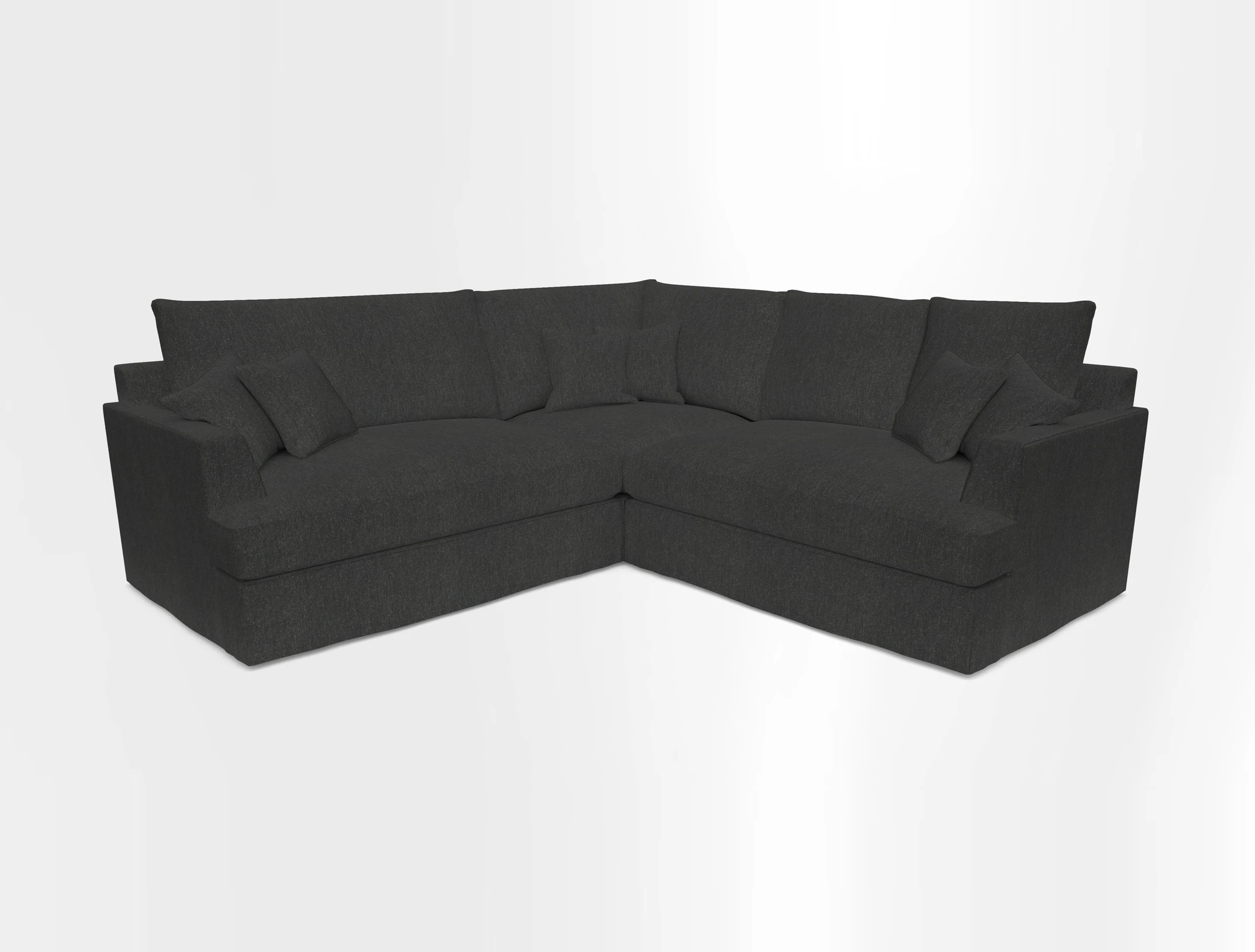 Slingsby Small Fitted Cover Corner Unit LHF & RHF in Two Tone Plain Biscuit.  Loose cover version available