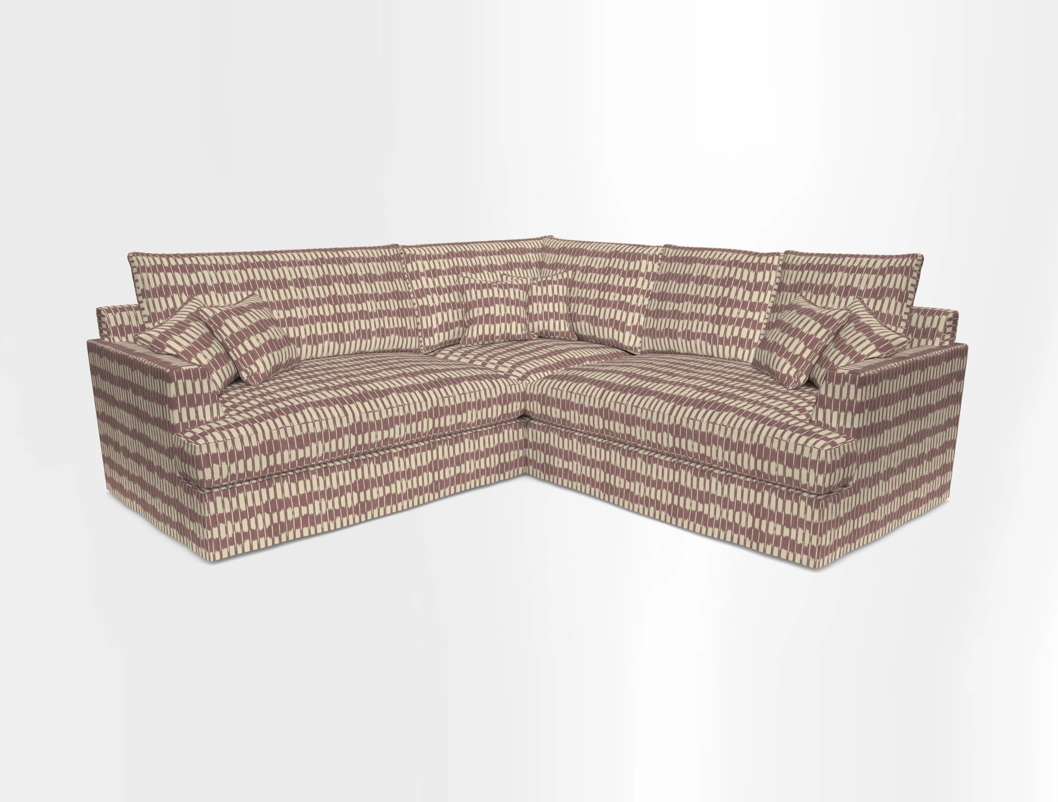 Slingsby Small Fitted Cover Corner Unit LHF & RHF in Two Tone Plain Biscuit.  Loose cover version available