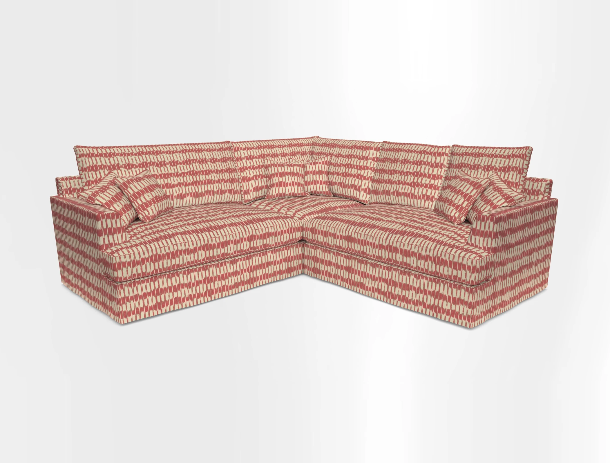 Slingsby Small Fitted Cover Corner Unit LHF & RHF in Two Tone Plain Biscuit.  Loose cover version available