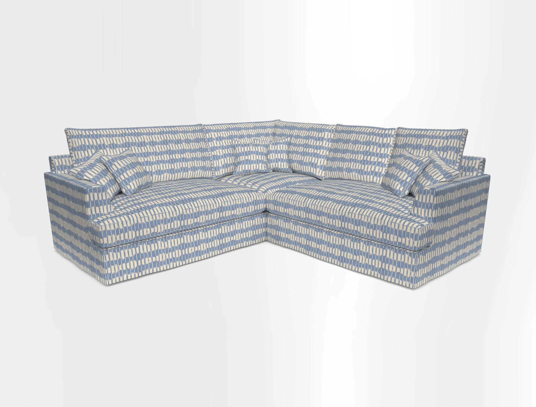 Slingsby Small Fitted Cover Corner Unit LHF & RHF in Two Tone Plain Biscuit.  Loose cover version available