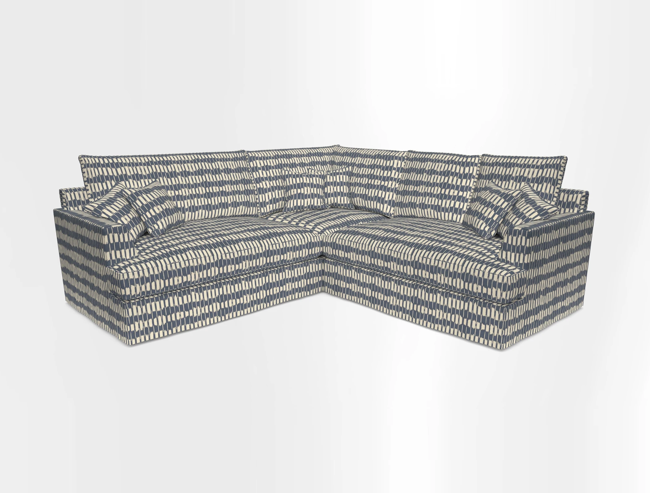 Slingsby Small Fitted Cover Corner Unit LHF & RHF in Two Tone Plain Biscuit.  Loose cover version available