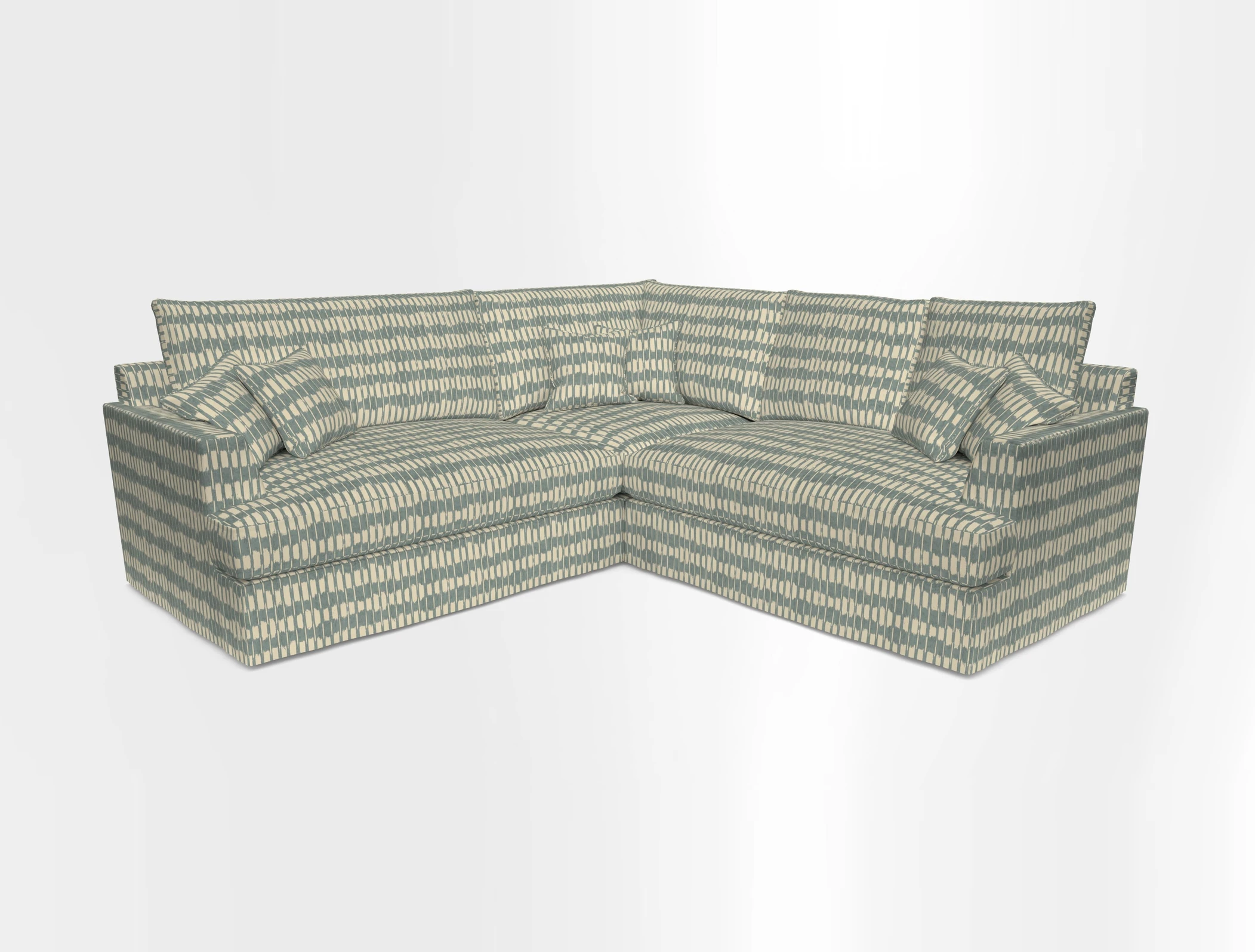 Slingsby Small Fitted Cover Corner Unit LHF & RHF in Two Tone Plain Biscuit.  Loose cover version available