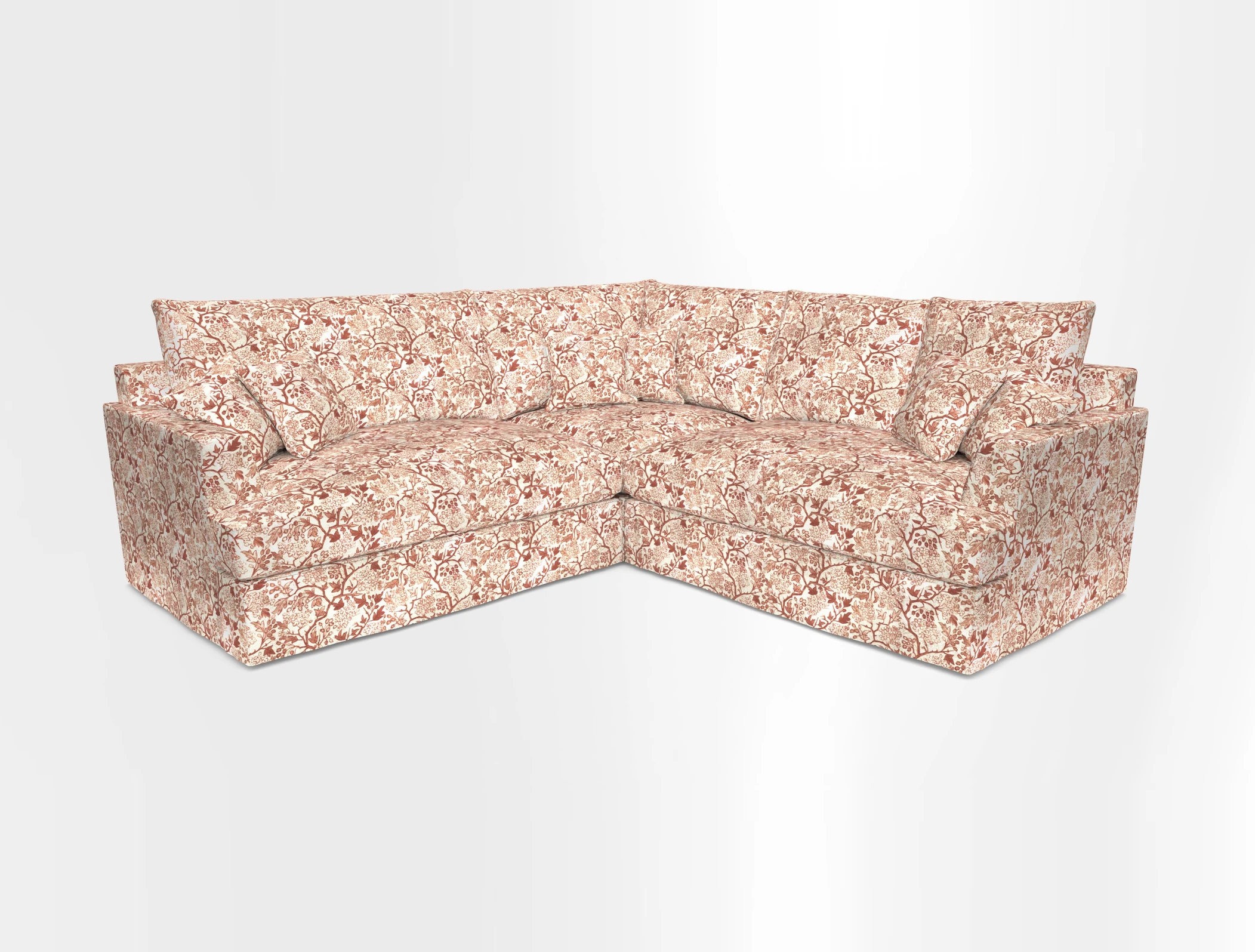 Slingsby Small Fitted Cover Corner Unit LHF & RHF in Two Tone Plain Biscuit.  Loose cover version available