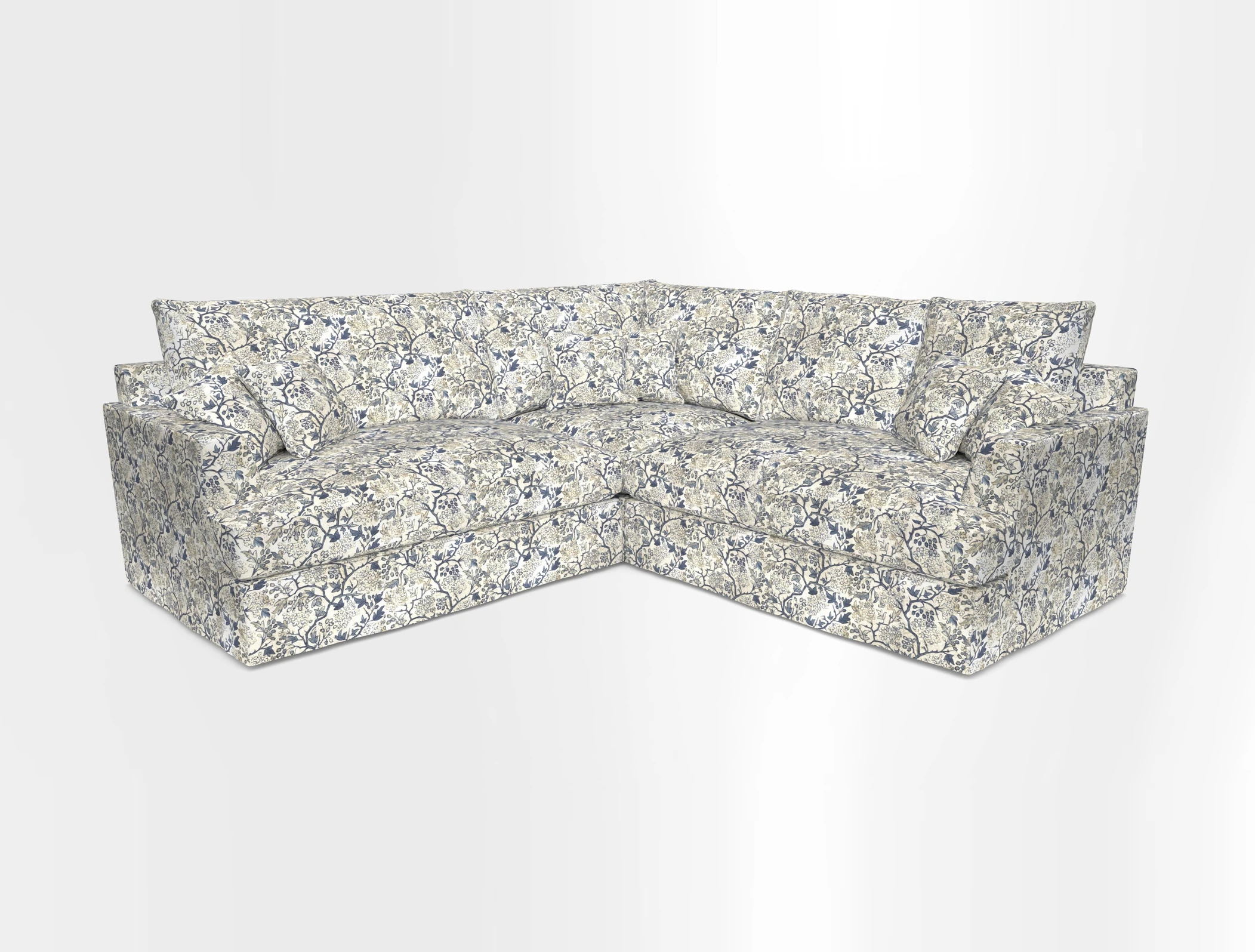 Slingsby Small Fitted Cover Corner Unit LHF & RHF in Two Tone Plain Biscuit.  Loose cover version available