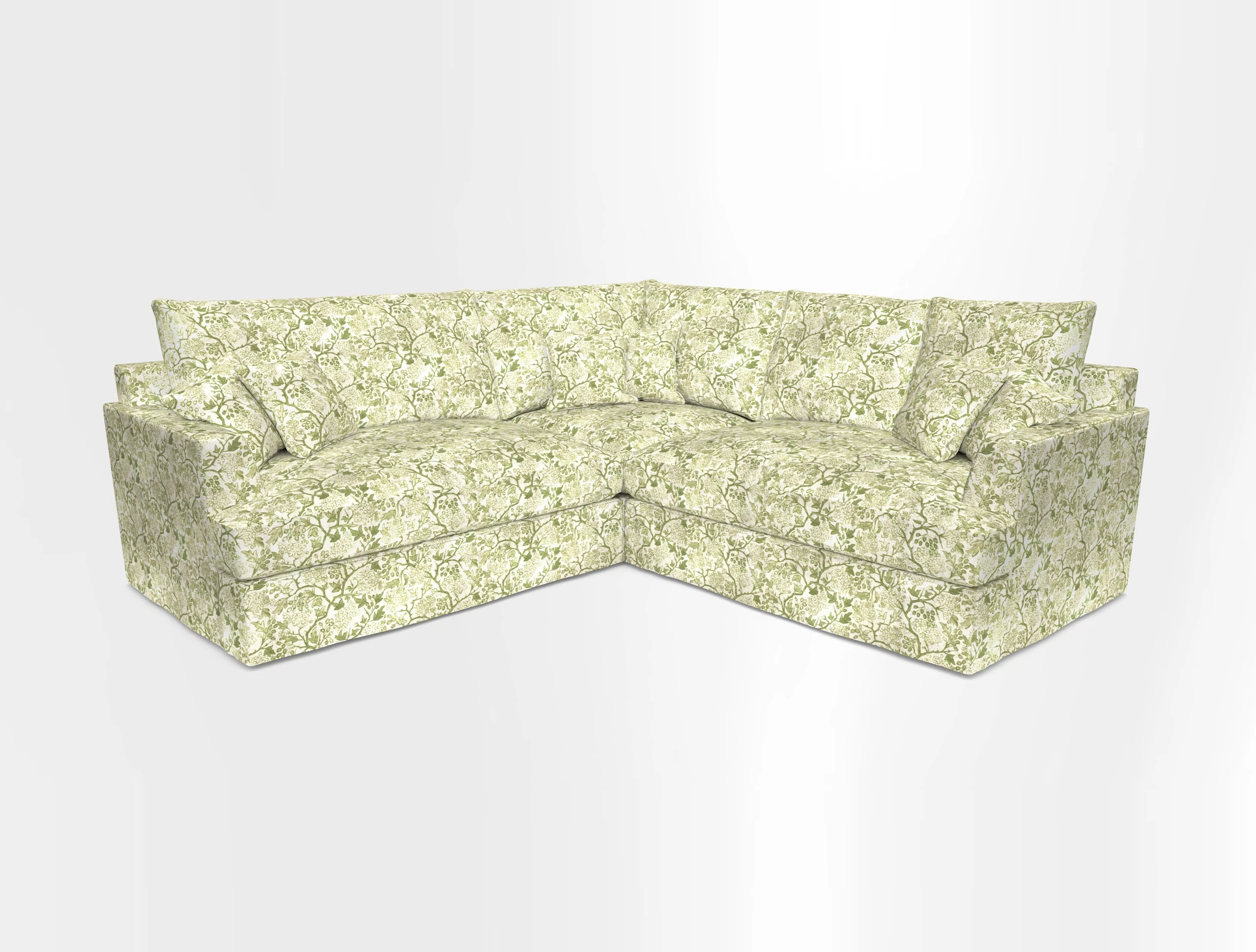 Slingsby Small Fitted Cover Corner Unit LHF & RHF in Two Tone Plain Biscuit.  Loose cover version available