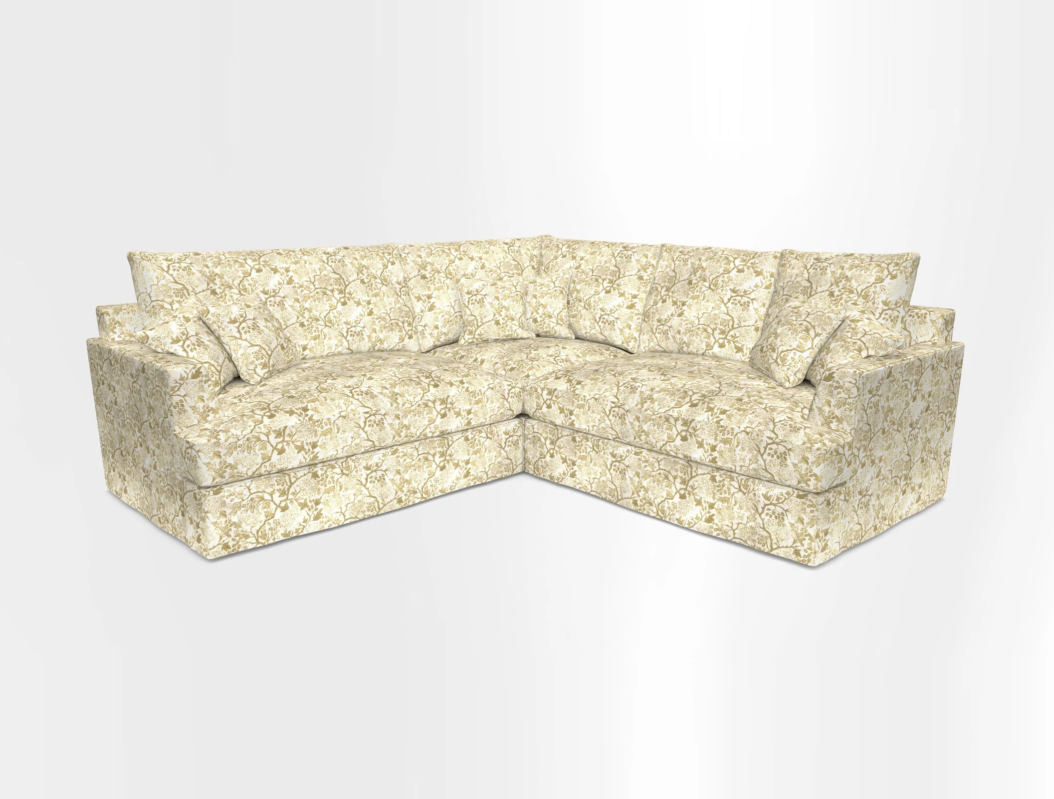 Slingsby Small Fitted Cover Corner Unit LHF & RHF in Two Tone Plain Biscuit.  Loose cover version available