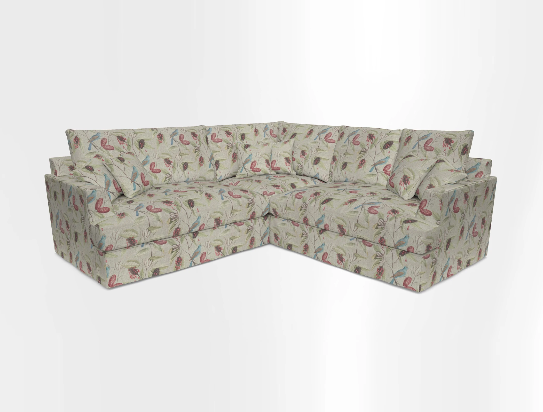 Slingsby Small Fitted Cover Corner Unit LHF & RHF in Two Tone Plain Biscuit.  Loose cover version available