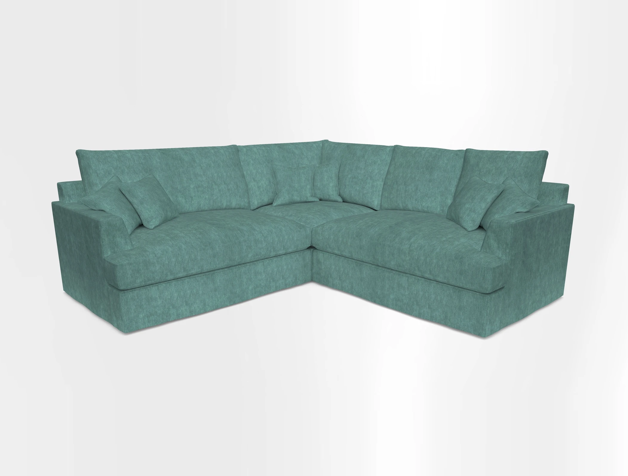 Slingsby Small Fitted Cover Corner Unit LHF & RHF in Two Tone Plain Biscuit.  Loose cover version available