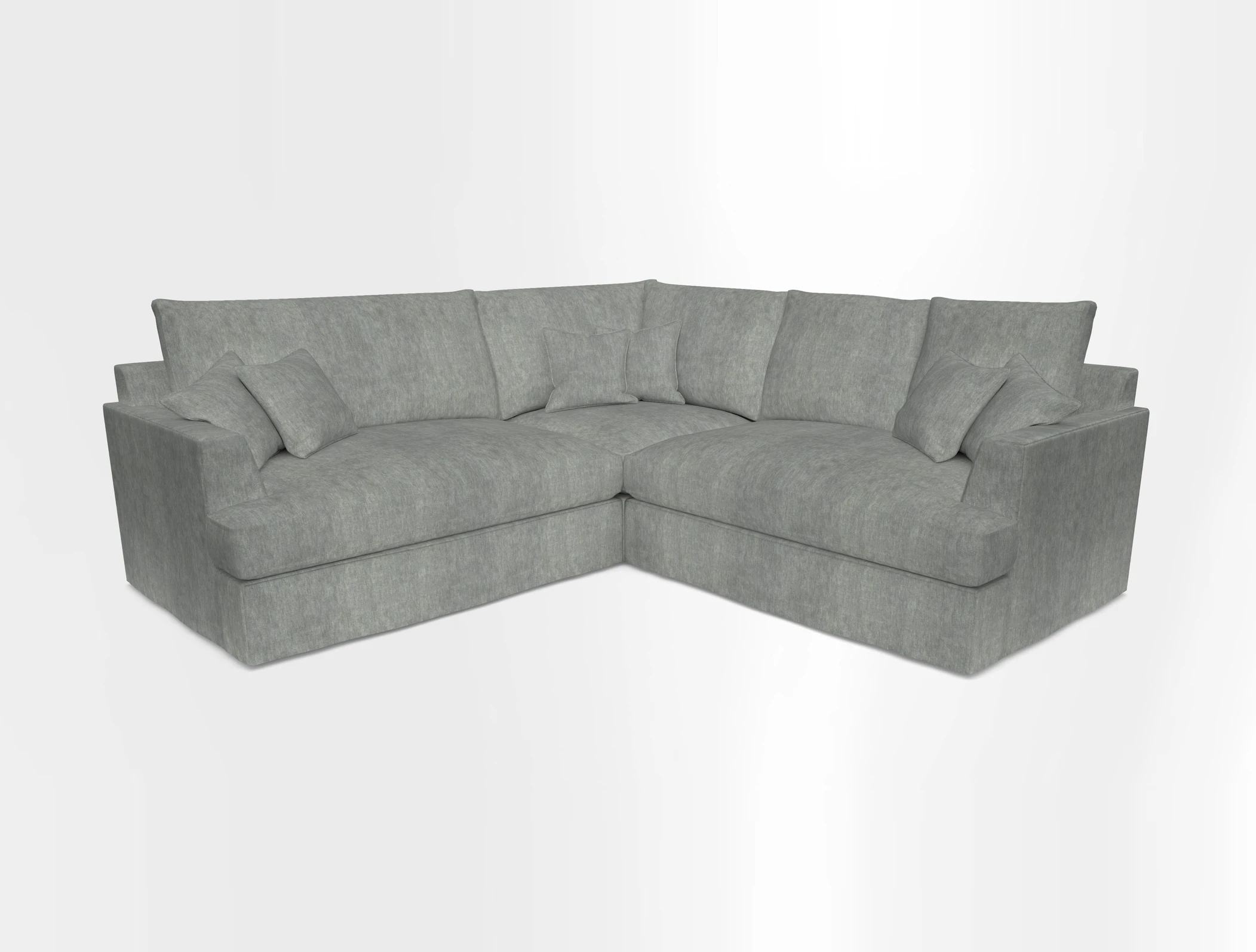 Slingsby Small Fitted Cover Corner Unit LHF & RHF in Two Tone Plain Biscuit.  Loose cover version available