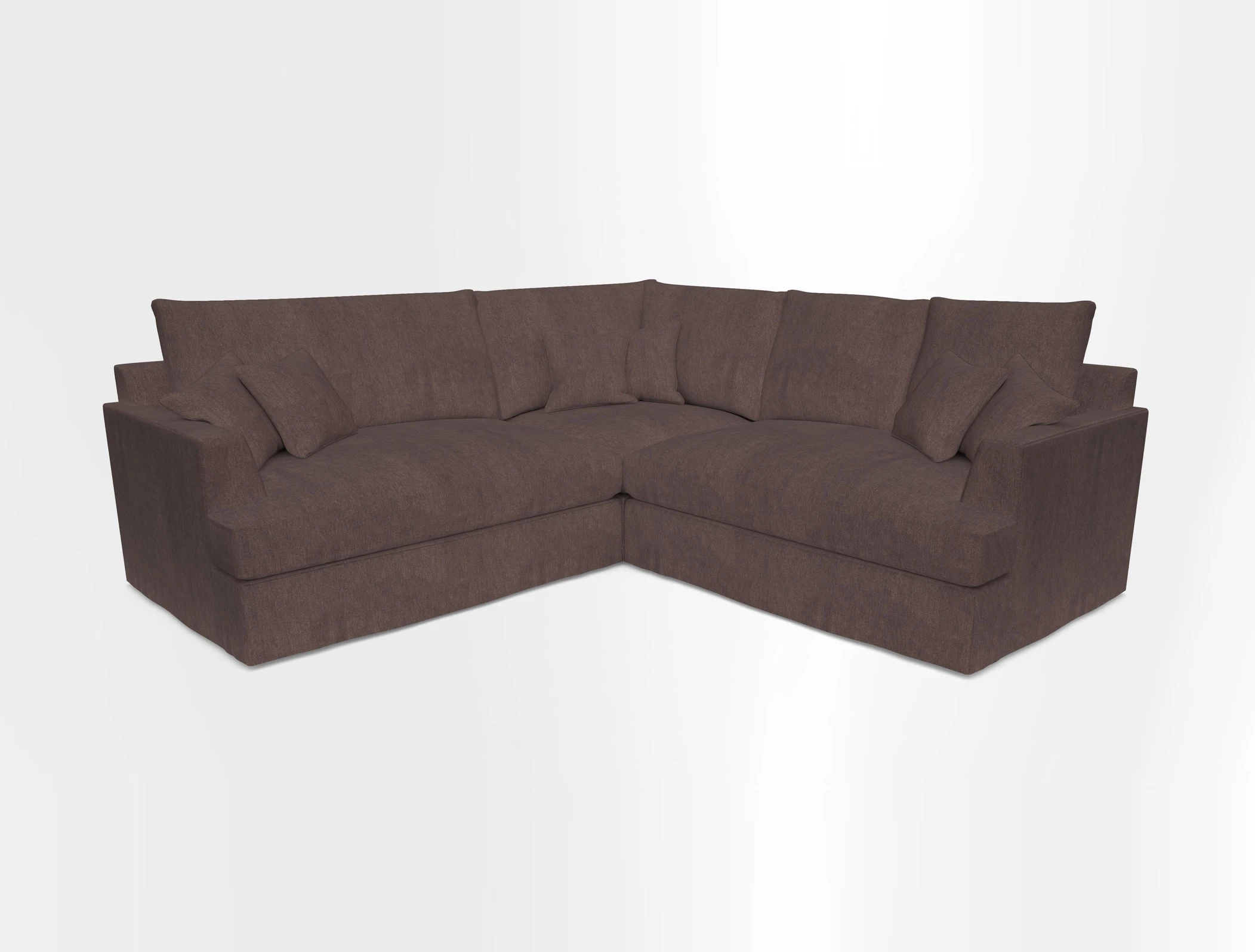 Slingsby Small Fitted Cover Corner Unit LHF & RHF in Two Tone Plain Biscuit.  Loose cover version available