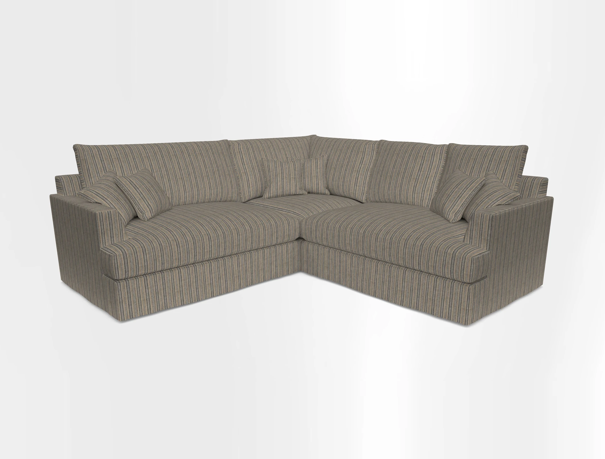 Slingsby Small Fitted Cover Corner Unit LHF & RHF in Two Tone Plain Biscuit.  Loose cover version available
