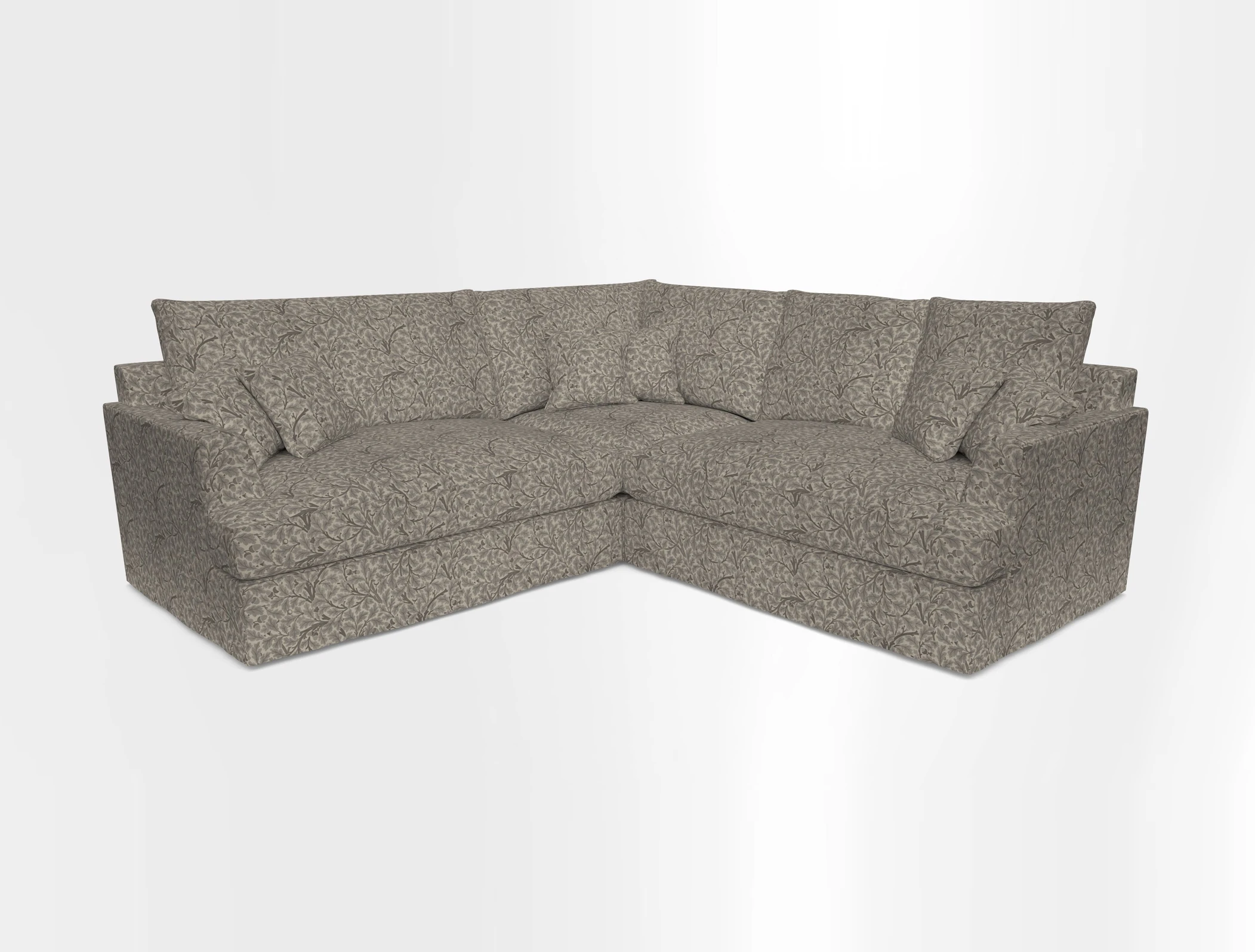 Slingsby Small Fitted Cover Corner Unit LHF & RHF in Two Tone Plain Biscuit.  Loose cover version available