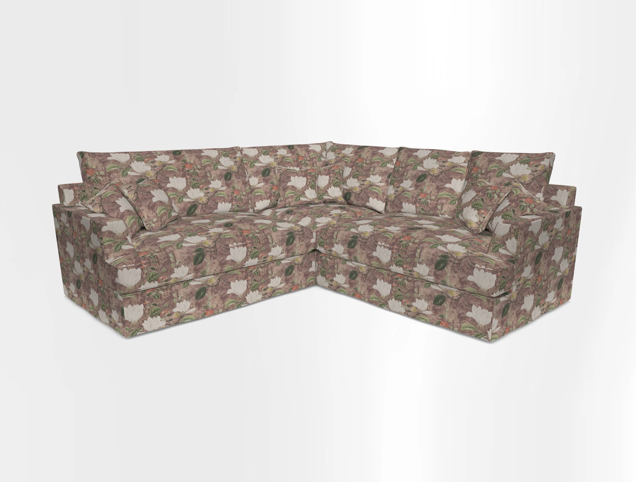 Slingsby Small Fitted Cover Corner Unit LHF & RHF in Two Tone Plain Biscuit.  Loose cover version available