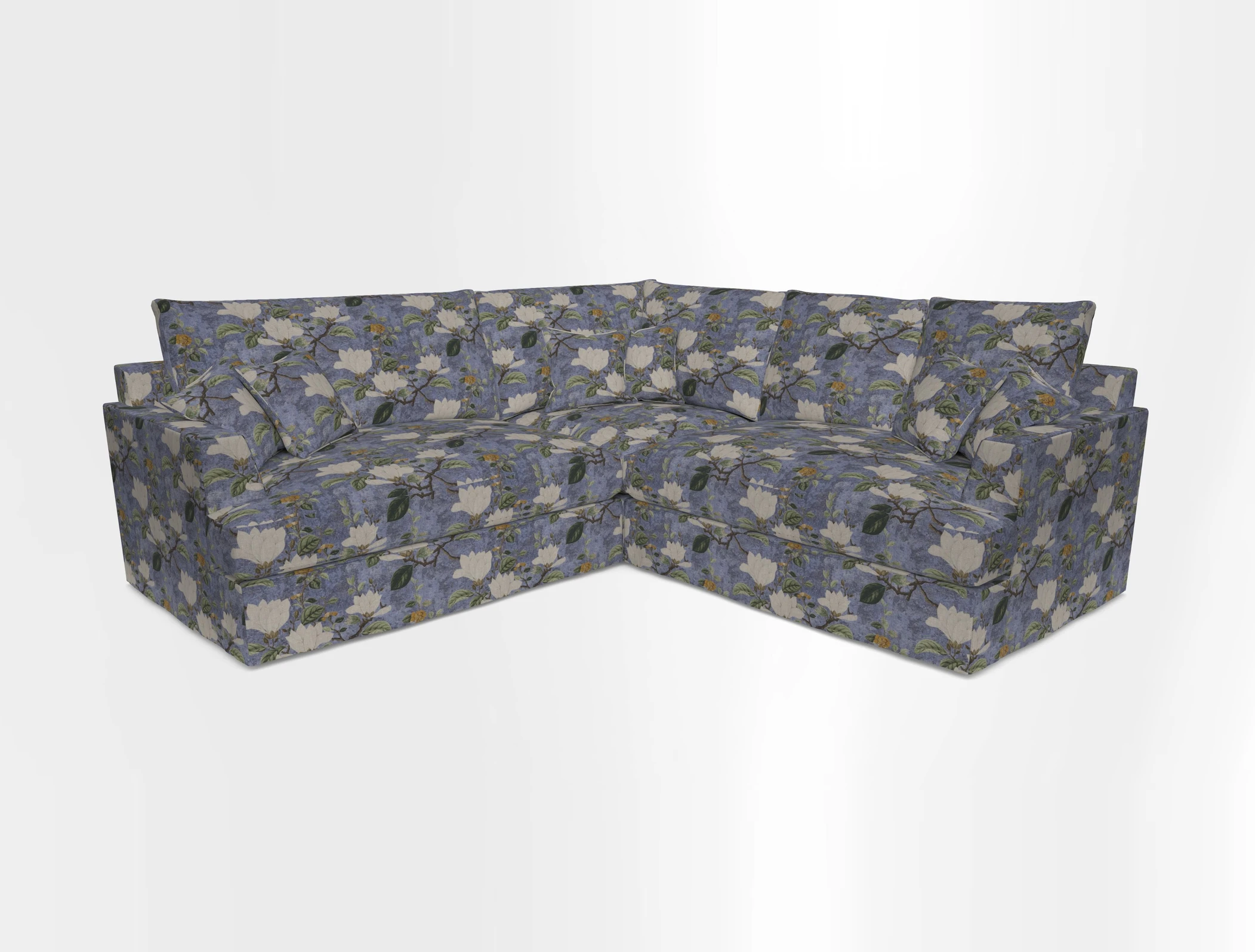 Slingsby Small Fitted Cover Corner Unit LHF & RHF in Two Tone Plain Biscuit.  Loose cover version available