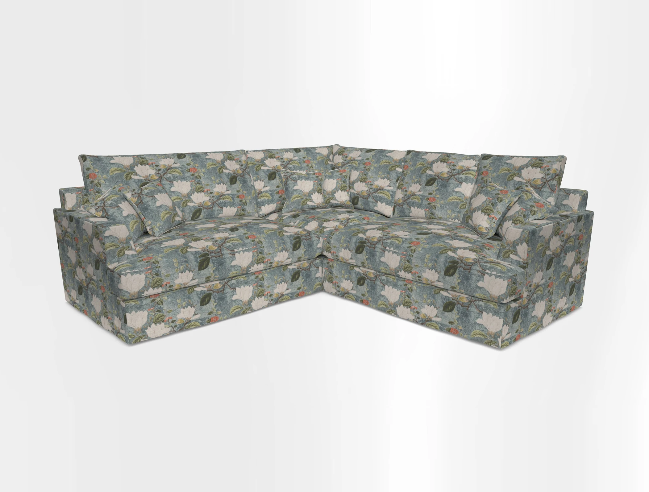 Slingsby Small Fitted Cover Corner Unit LHF & RHF in Two Tone Plain Biscuit.  Loose cover version available