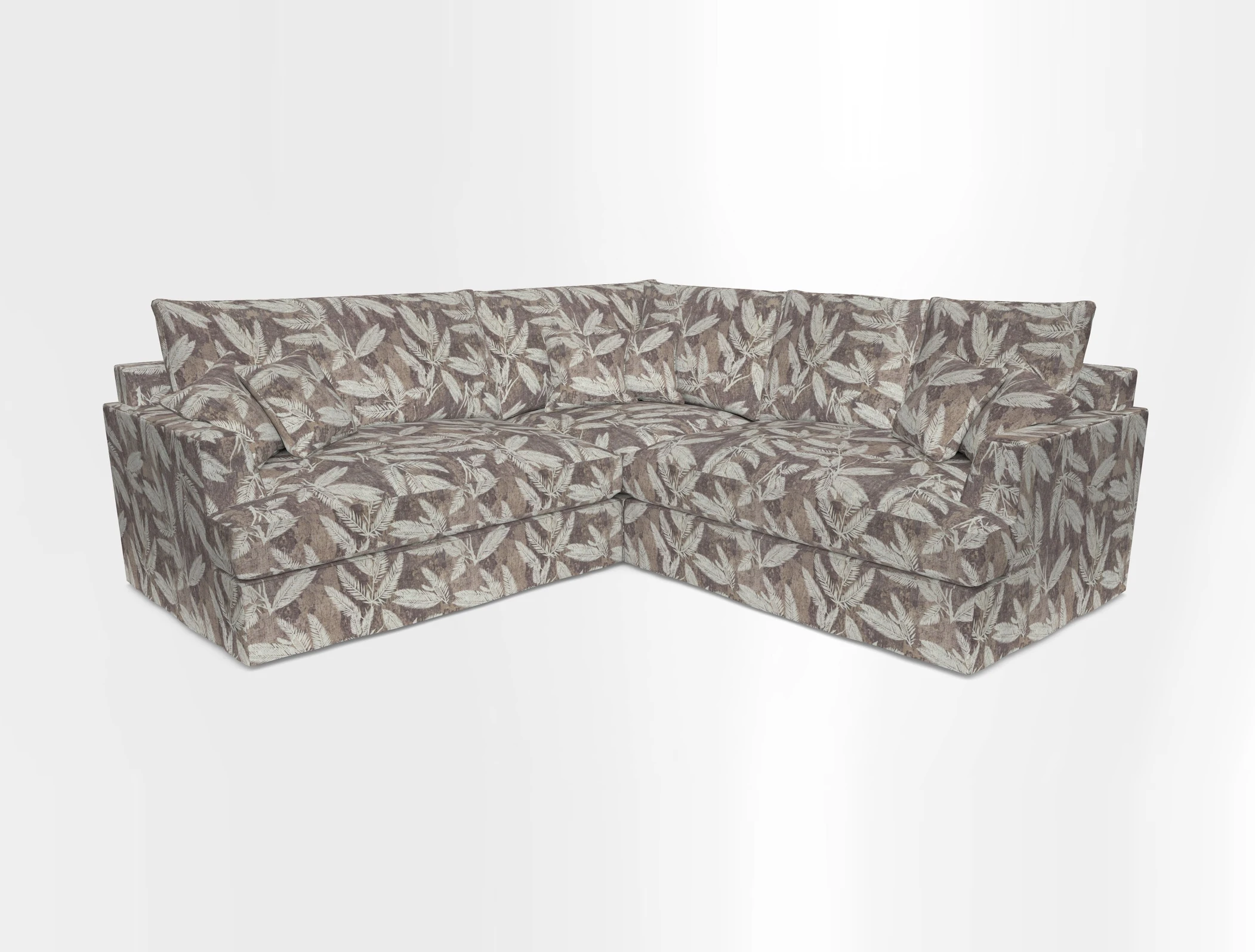 Slingsby Small Fitted Cover Corner Unit LHF & RHF in Two Tone Plain Biscuit.  Loose cover version available