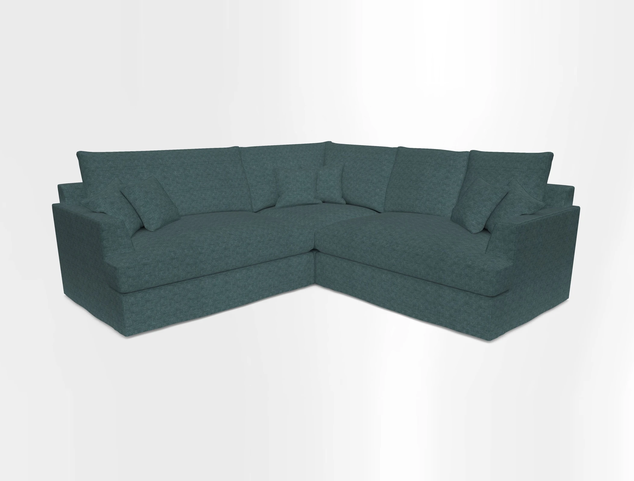 Slingsby Small Fitted Cover Corner Unit LHF & RHF in Two Tone Plain Biscuit.  Loose cover version available