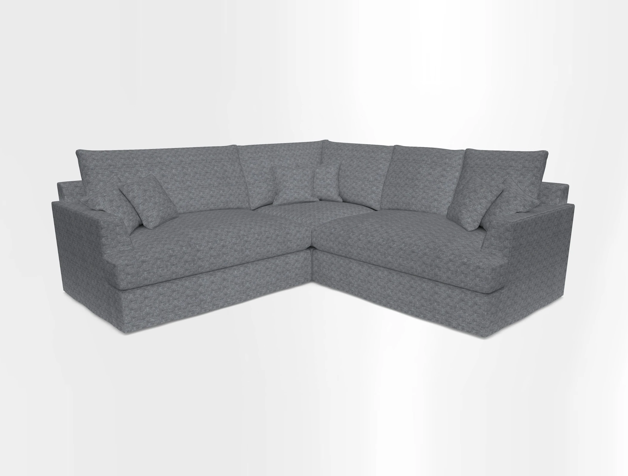 Slingsby Small Fitted Cover Corner Unit LHF & RHF in Two Tone Plain Biscuit.  Loose cover version available