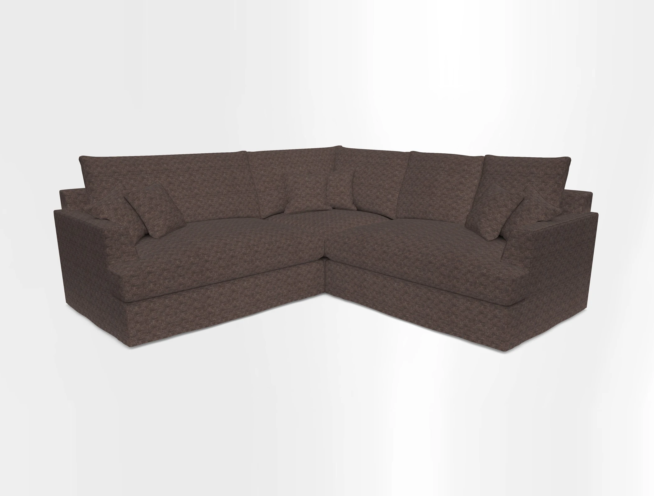 Slingsby Small Fitted Cover Corner Unit LHF & RHF in Two Tone Plain Biscuit.  Loose cover version available