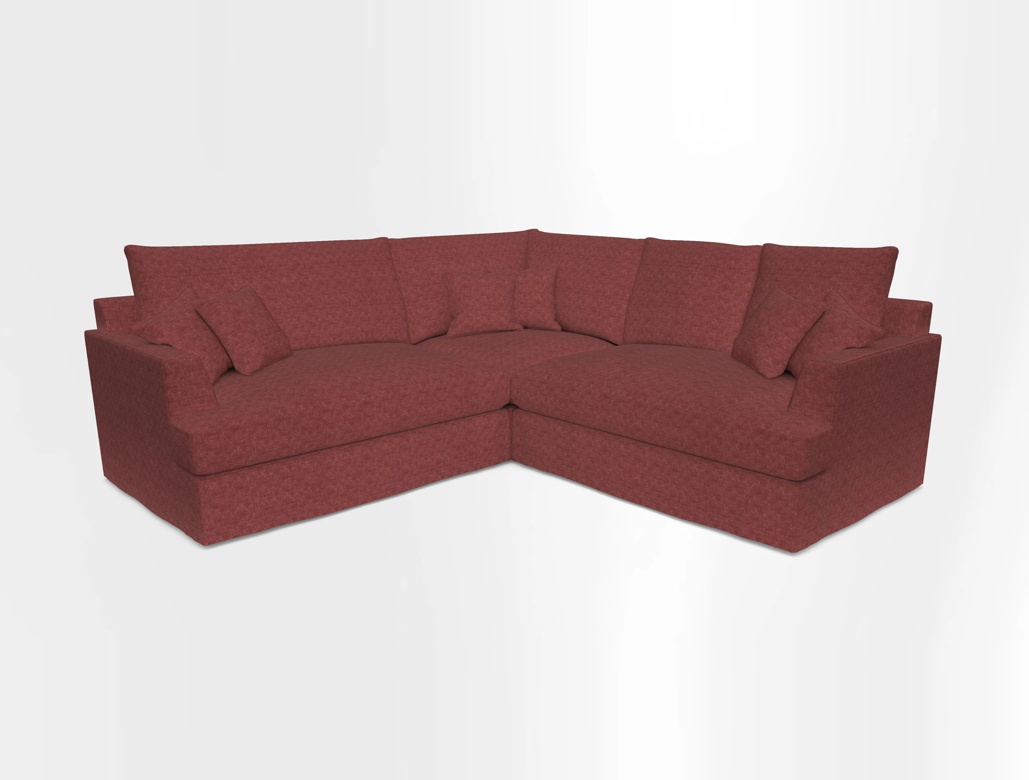 Slingsby Small Fitted Cover Corner Unit LHF & RHF in Two Tone Plain Biscuit.  Loose cover version available
