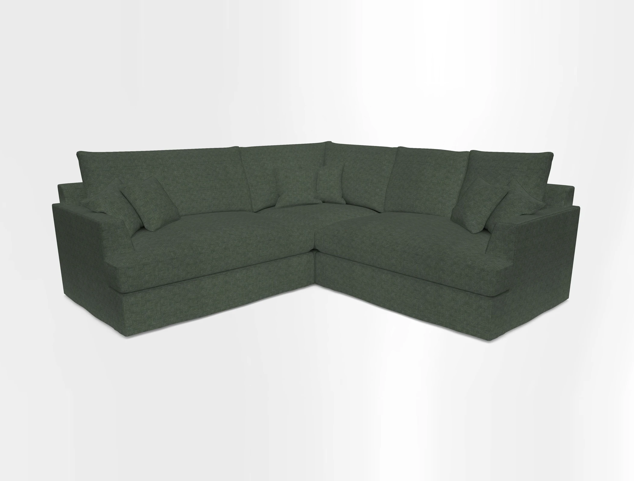 Slingsby Small Fitted Cover Corner Unit LHF & RHF in Two Tone Plain Biscuit.  Loose cover version available