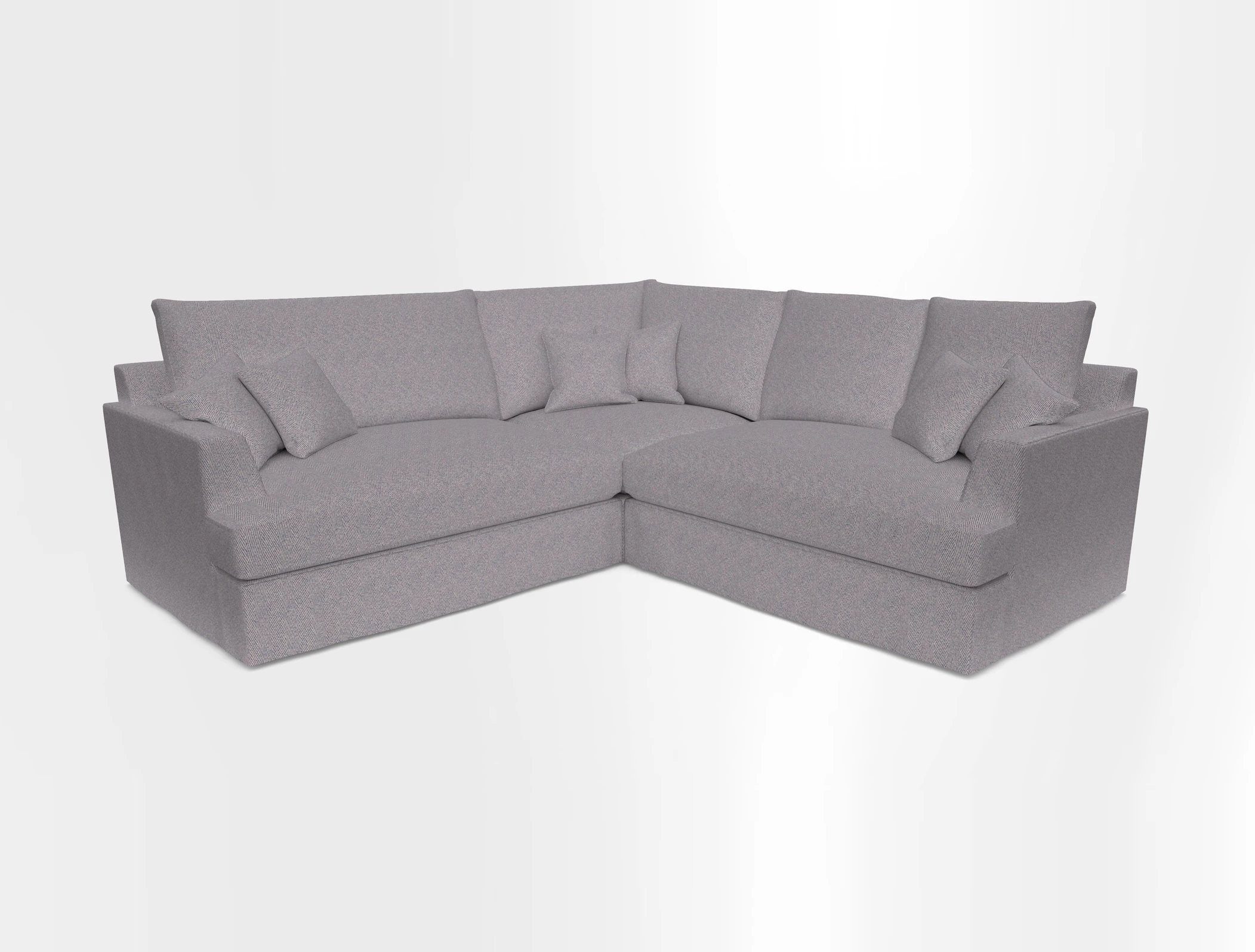 Slingsby Small Fitted Cover Corner Unit LHF & RHF in Two Tone Plain Biscuit.  Loose cover version available