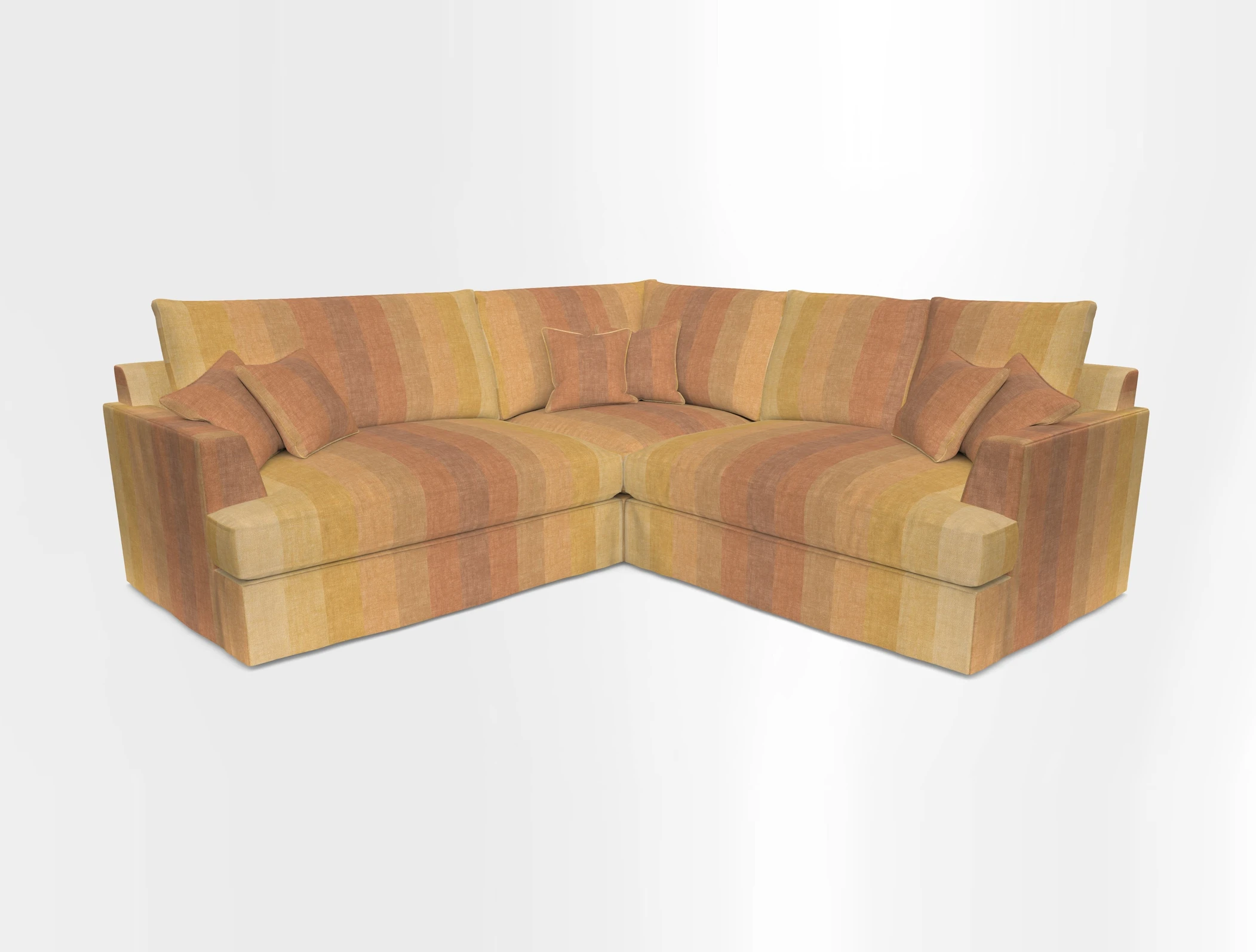 Slingsby Small Fitted Cover Corner Unit LHF & RHF in Two Tone Plain Biscuit.  Loose cover version available