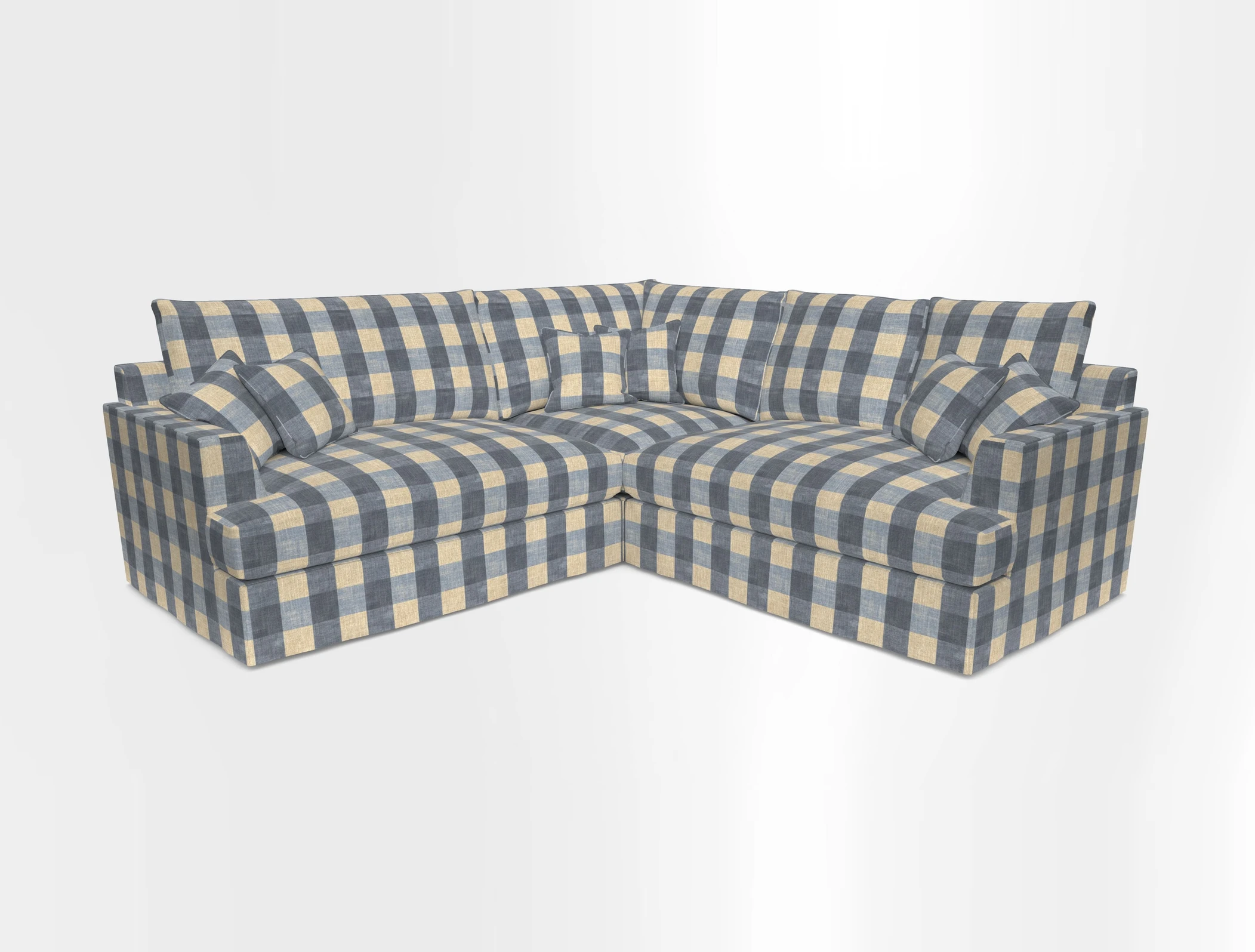 Slingsby Small Fitted Cover Corner Unit LHF & RHF in Two Tone Plain Biscuit.  Loose cover version available