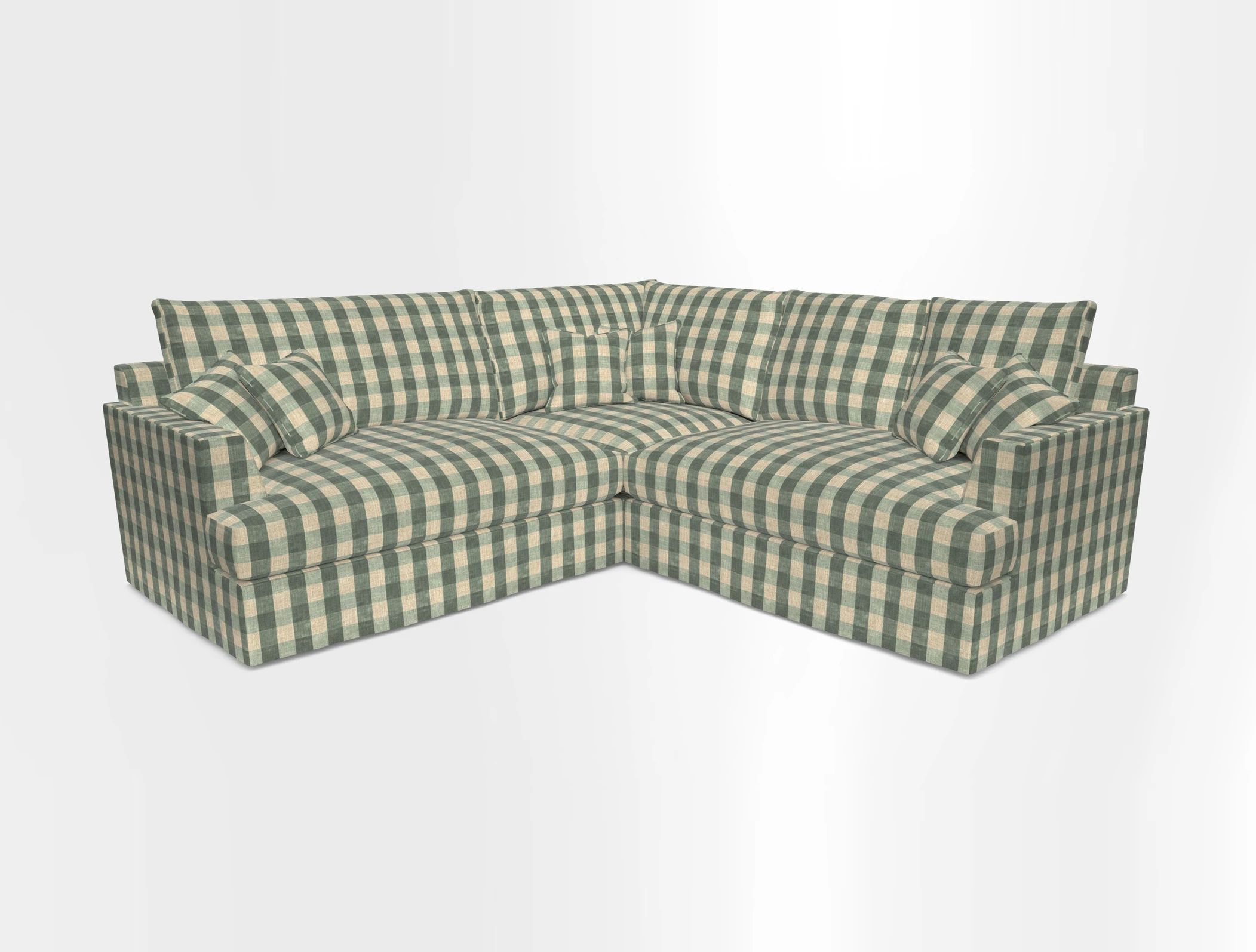 Slingsby Small Fitted Cover Corner Unit LHF & RHF in Two Tone Plain Biscuit.  Loose cover version available