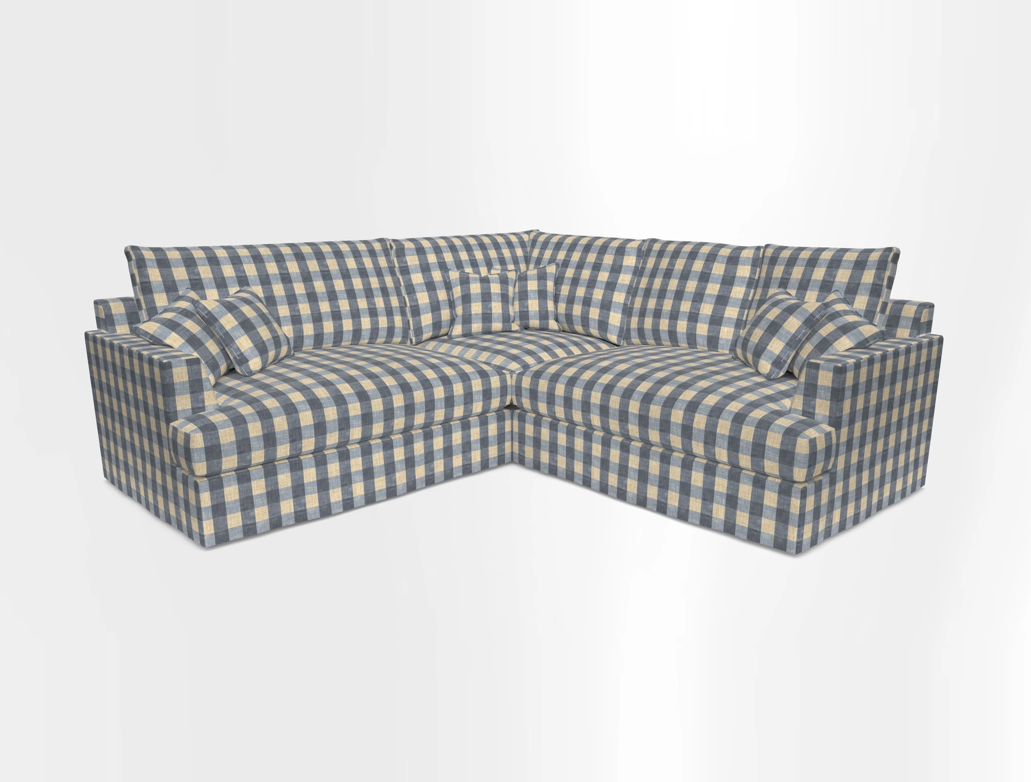Slingsby Small Fitted Cover Corner Unit LHF & RHF in Two Tone Plain Biscuit.  Loose cover version available