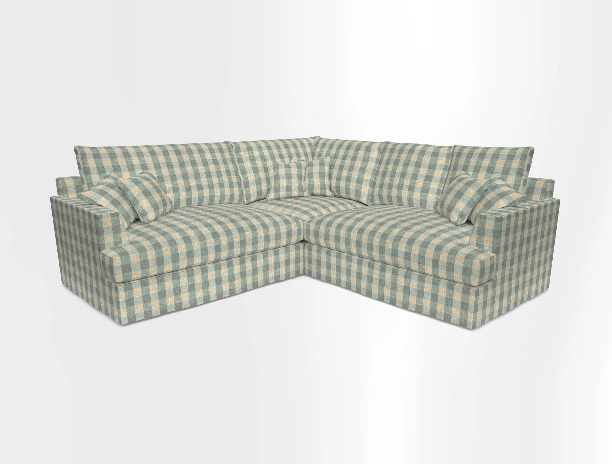 Slingsby Small Fitted Cover Corner Unit LHF & RHF in Two Tone Plain Biscuit.  Loose cover version available