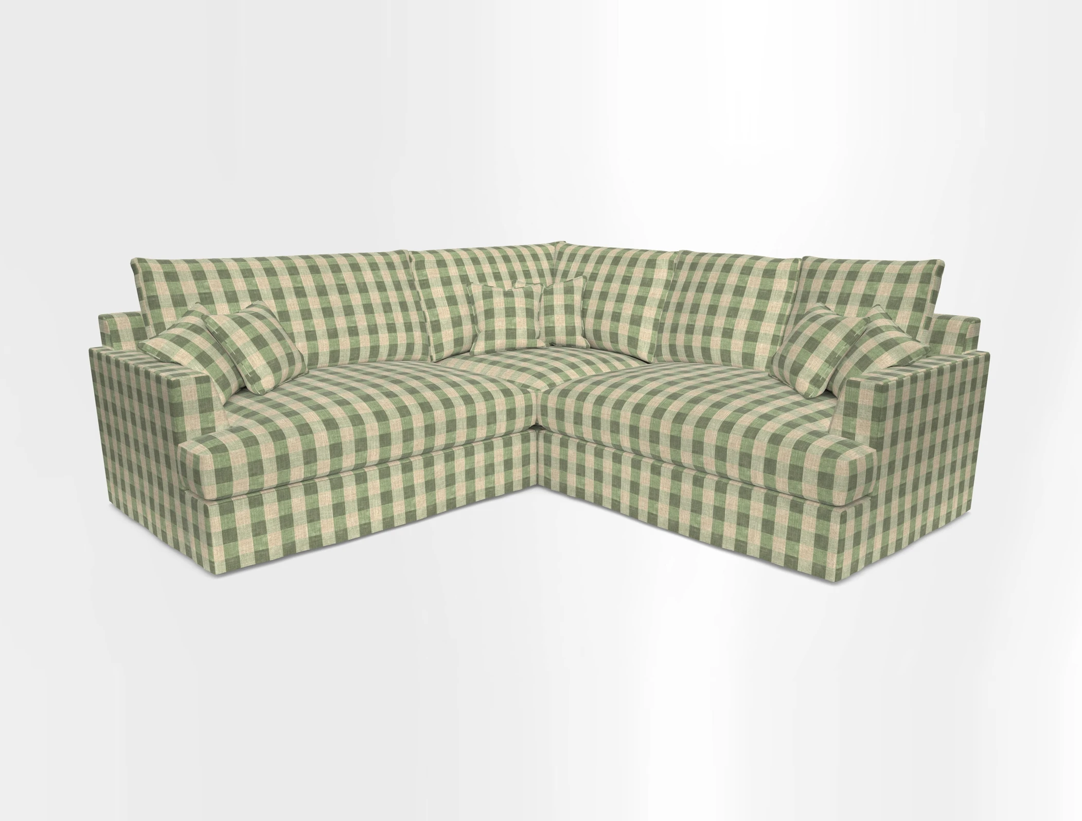 Slingsby Small Fitted Cover Corner Unit LHF & RHF in Two Tone Plain Biscuit.  Loose cover version available