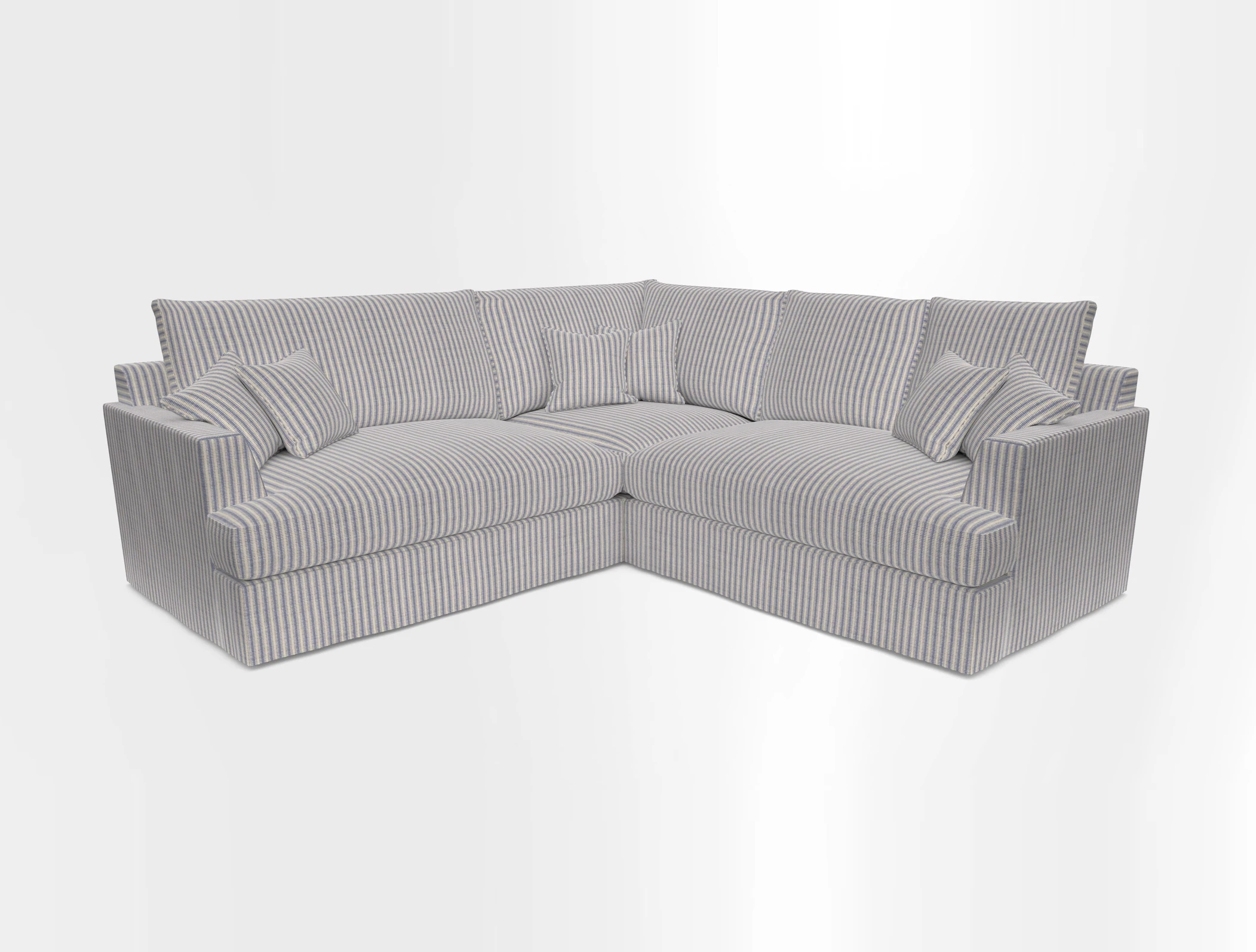 Slingsby Small Fitted Cover Corner Unit LHF & RHF in Two Tone Plain Biscuit.  Loose cover version available