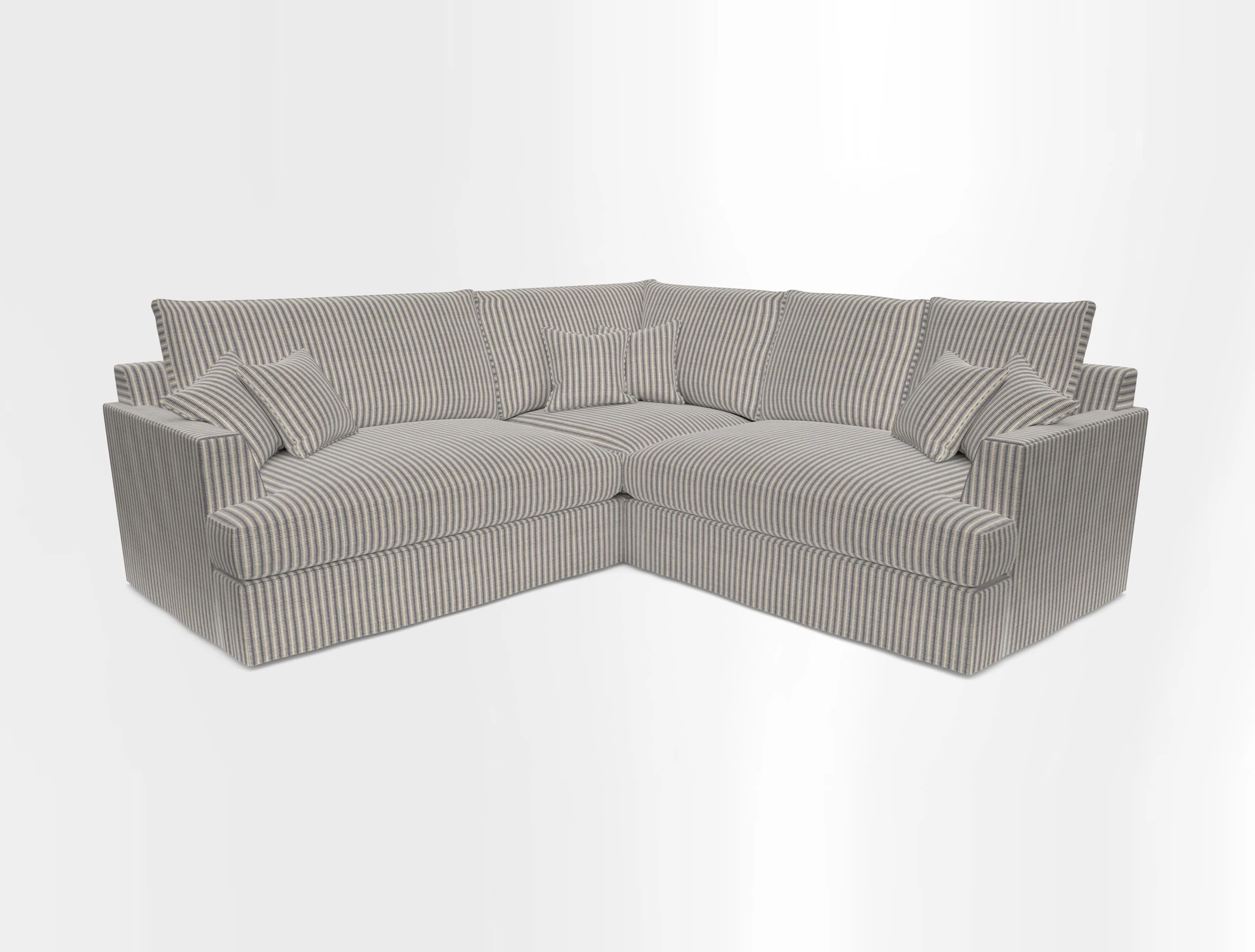 Slingsby Small Fitted Cover Corner Unit LHF & RHF in Two Tone Plain Biscuit.  Loose cover version available
