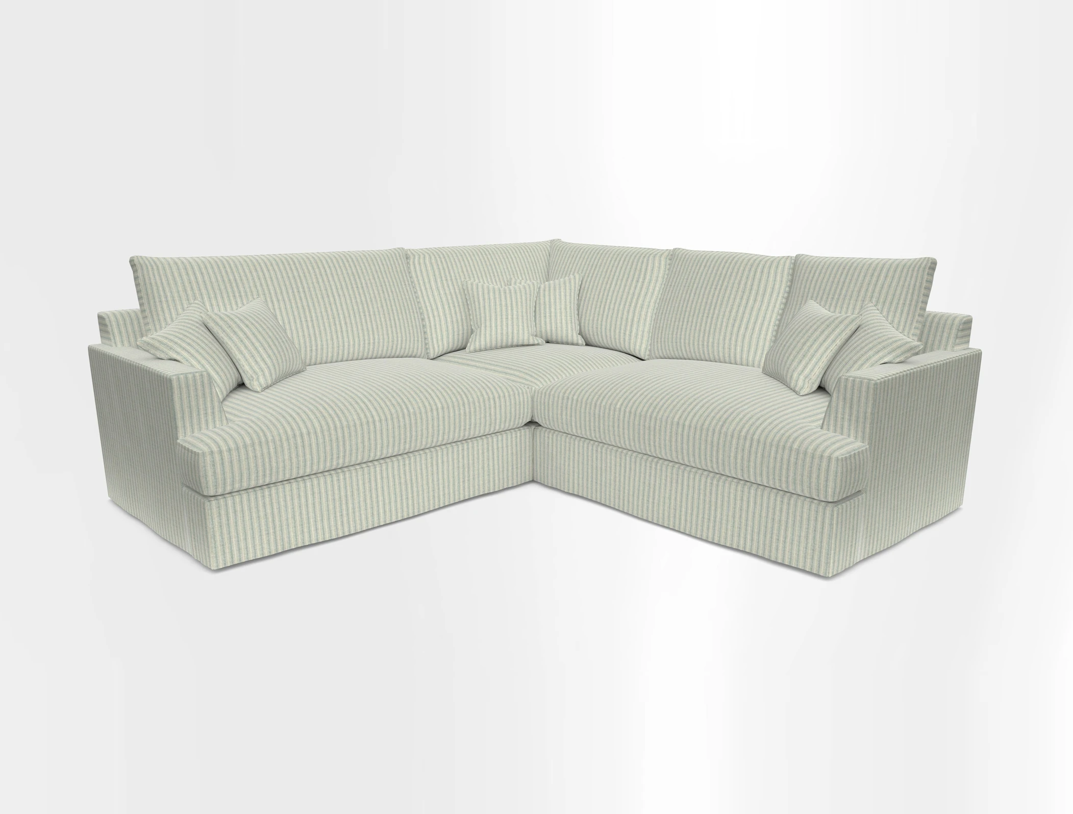 Slingsby Small Fitted Cover Corner Unit LHF & RHF in Two Tone Plain Biscuit.  Loose cover version available