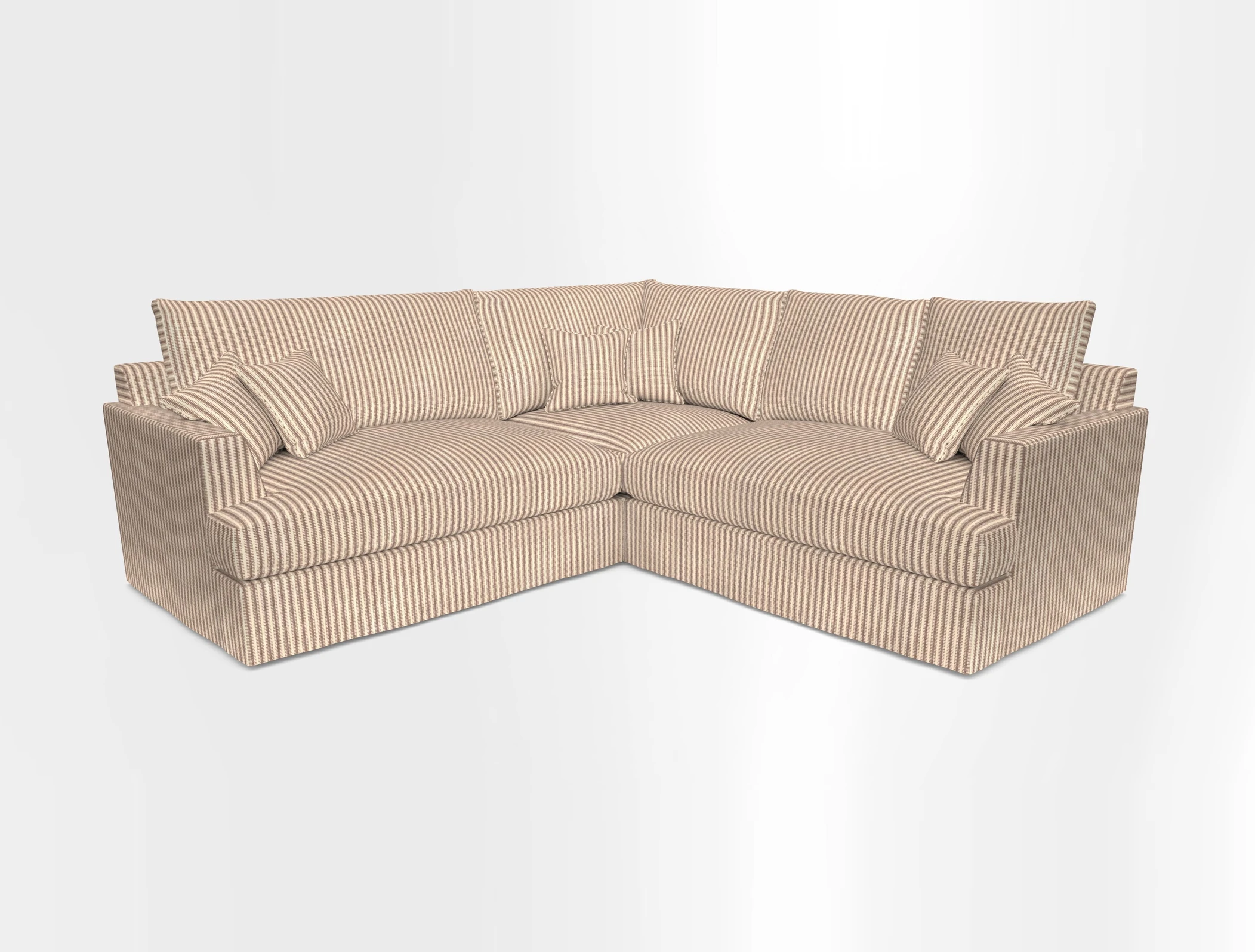 Slingsby Small Fitted Cover Corner Unit LHF & RHF in Two Tone Plain Biscuit.  Loose cover version available