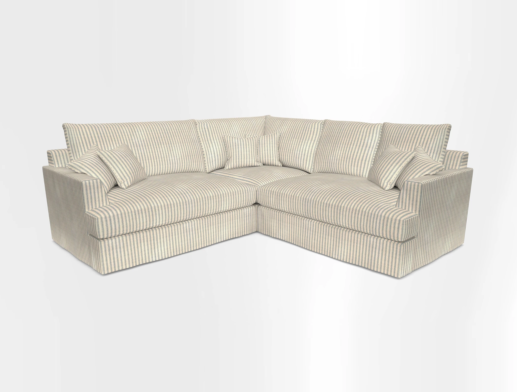 Slingsby Small Fitted Cover Corner Unit LHF & RHF in Two Tone Plain Biscuit.  Loose cover version available