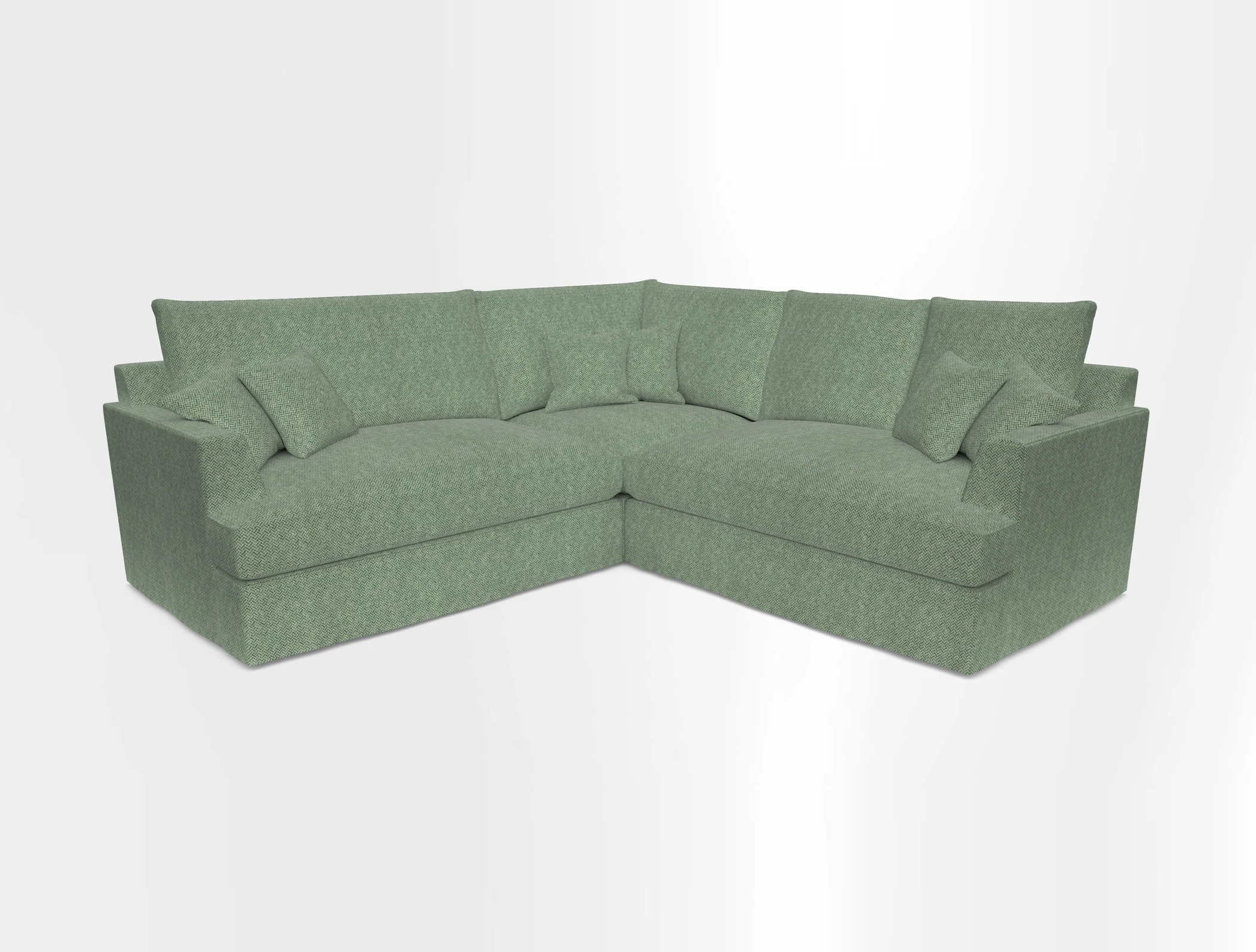 Slingsby Small Fitted Cover Corner Unit LHF & RHF in Two Tone Plain Biscuit.  Loose cover version available