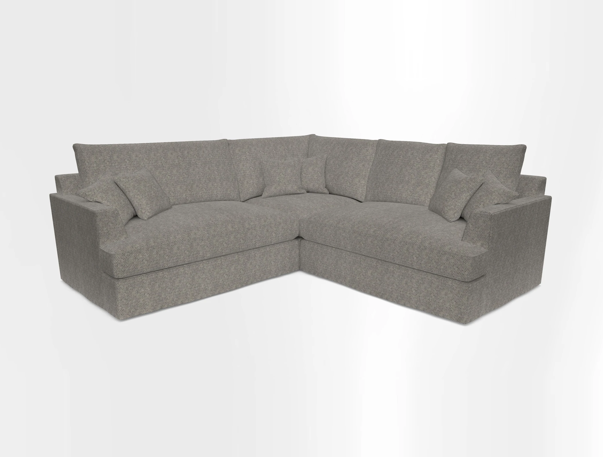 Slingsby Small Fitted Cover Corner Unit LHF & RHF in Two Tone Plain Biscuit.  Loose cover version available