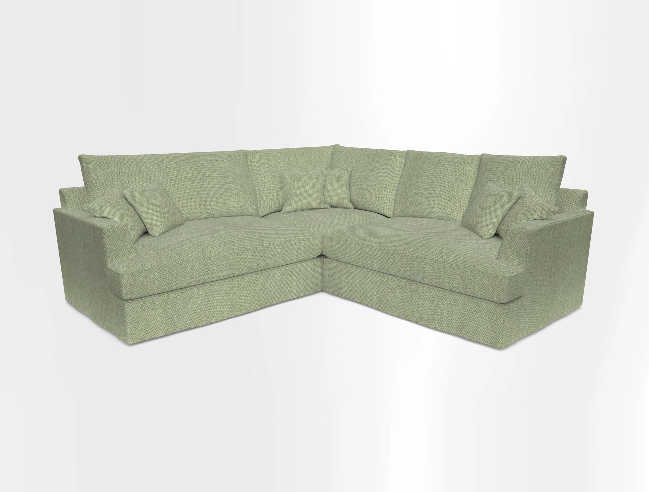 Slingsby Small Fitted Cover Corner Unit LHF & RHF in Two Tone Plain Biscuit.  Loose cover version available