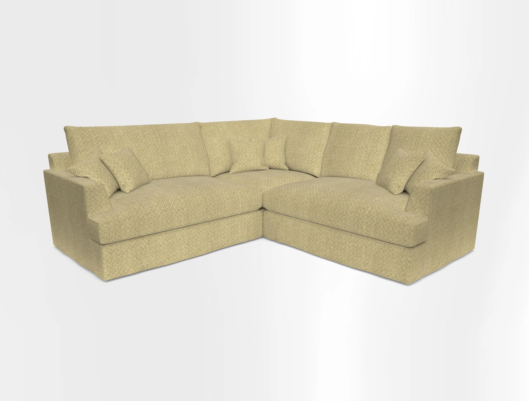 Slingsby Small Fitted Cover Corner Unit LHF & RHF in Two Tone Plain Biscuit.  Loose cover version available
