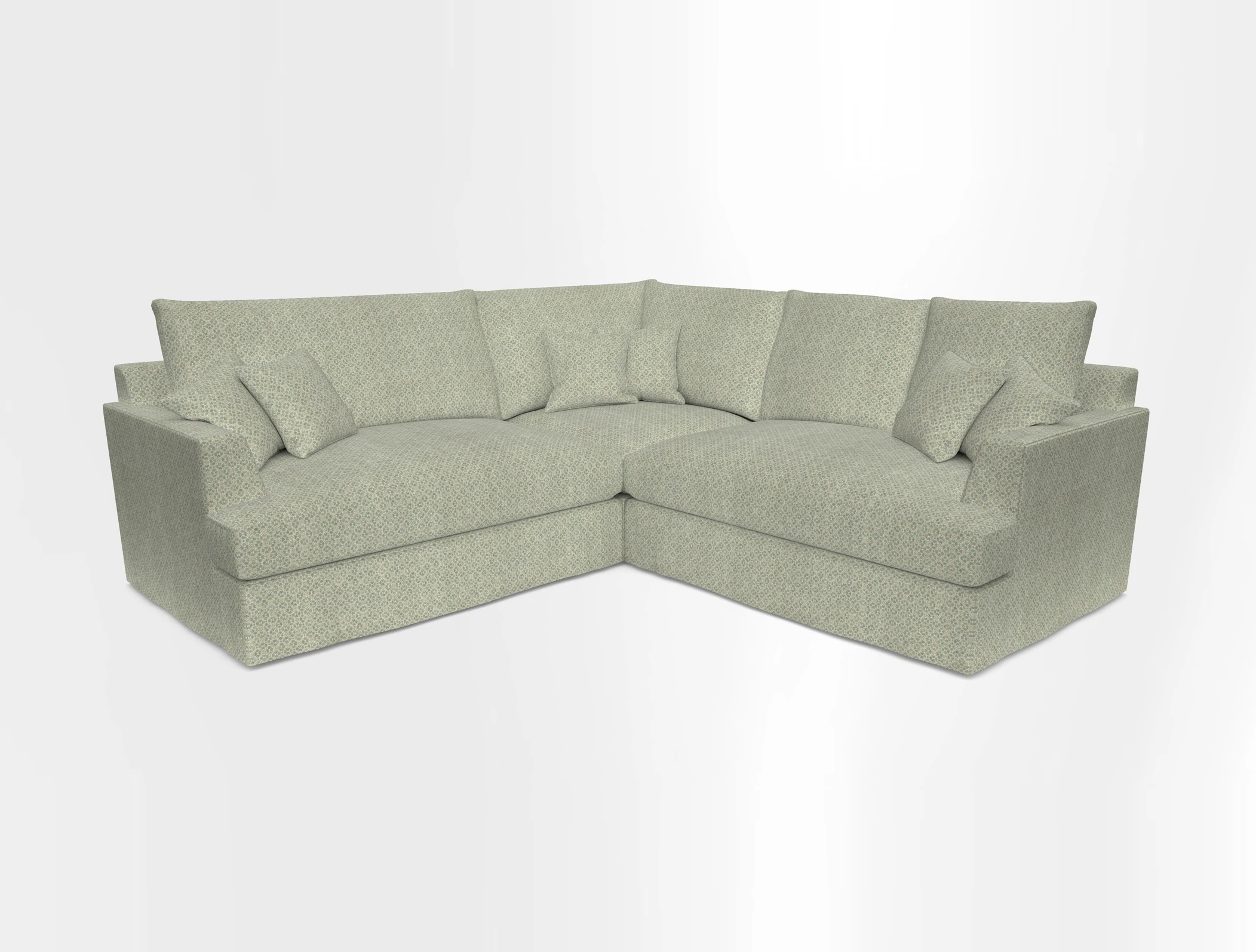 Slingsby Small Fitted Cover Corner Unit LHF & RHF in Two Tone Plain Biscuit.  Loose cover version available