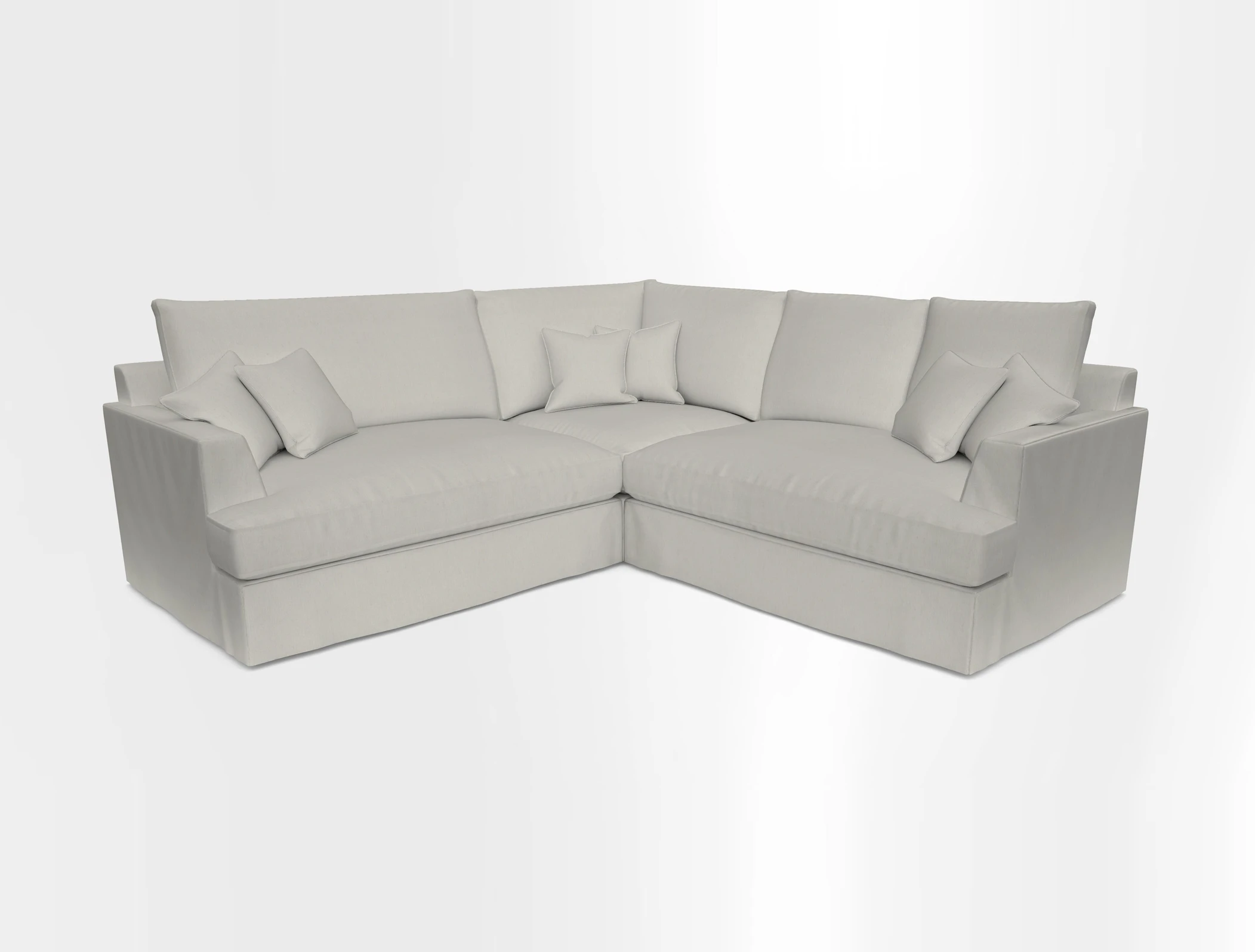 Slingsby Small Fitted Cover Corner Unit LHF & RHF in Two Tone Plain Biscuit.  Loose cover version available