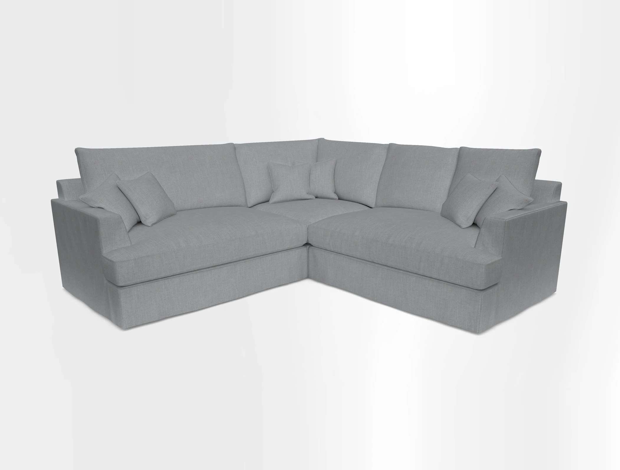 Slingsby Small Fitted Cover Corner Unit LHF & RHF in Two Tone Plain Biscuit.  Loose cover version available