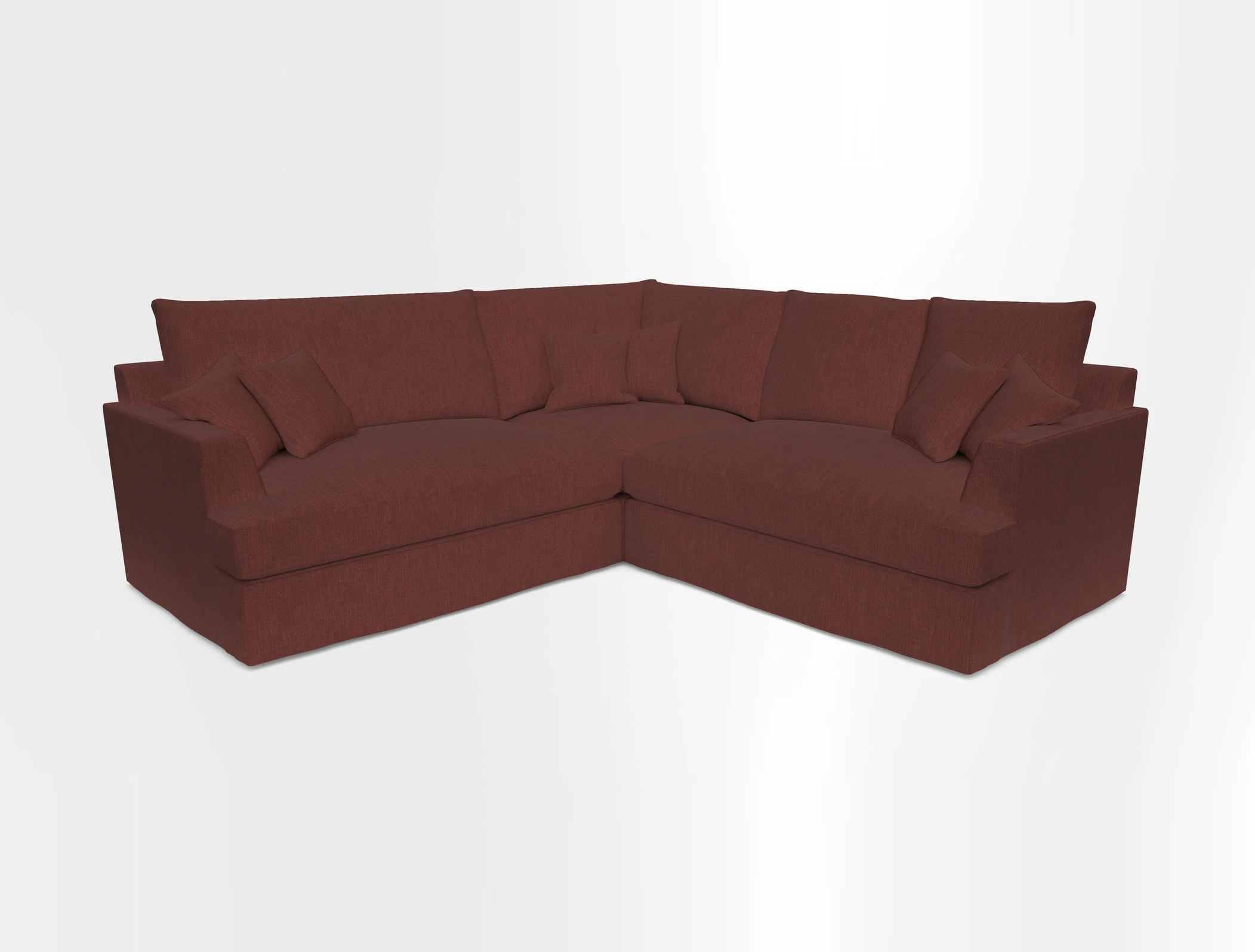 Slingsby Small Fitted Cover Corner Unit LHF & RHF in Two Tone Plain Biscuit.  Loose cover version available