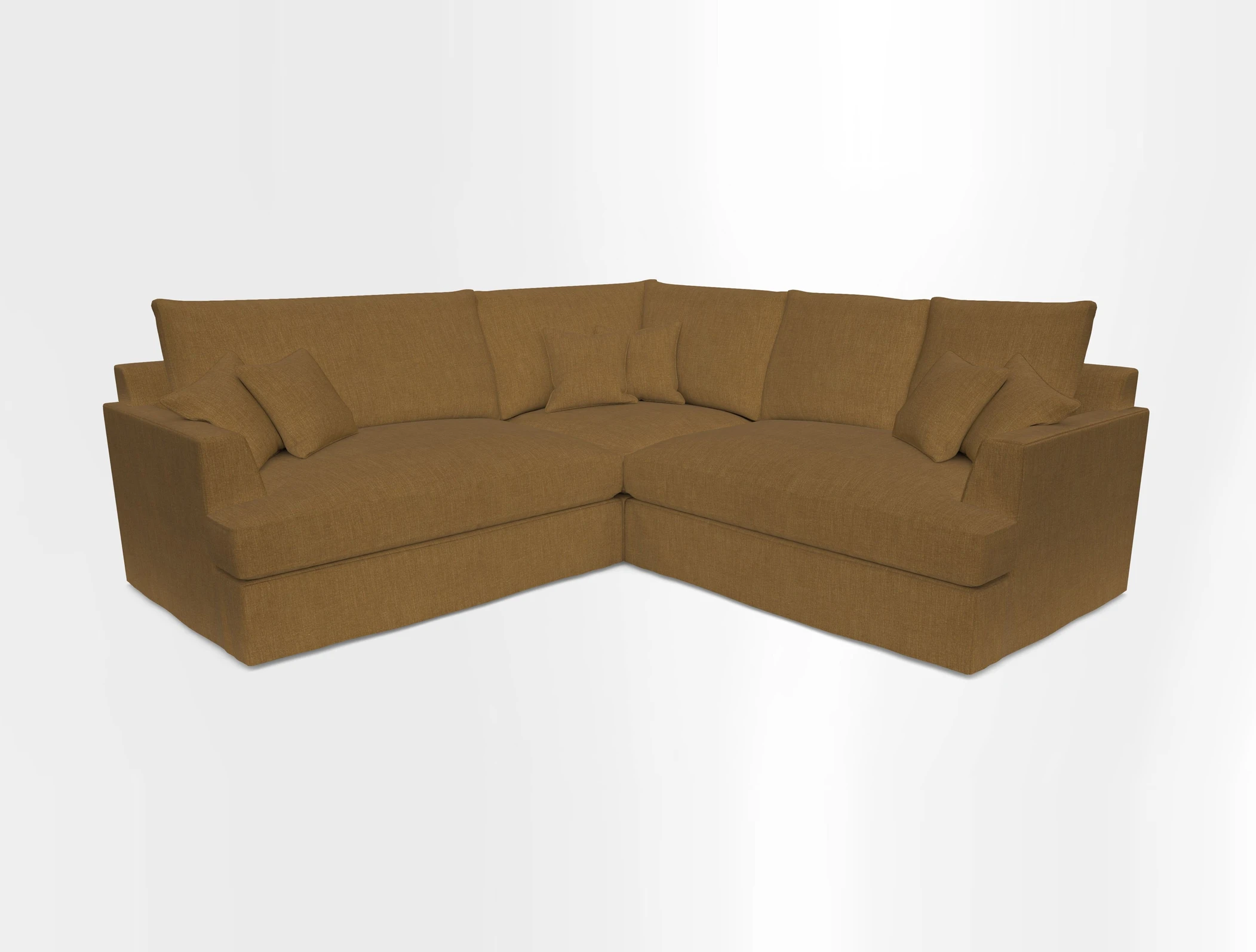 Slingsby Small Fitted Cover Corner Unit LHF & RHF in Two Tone Plain Biscuit.  Loose cover version available