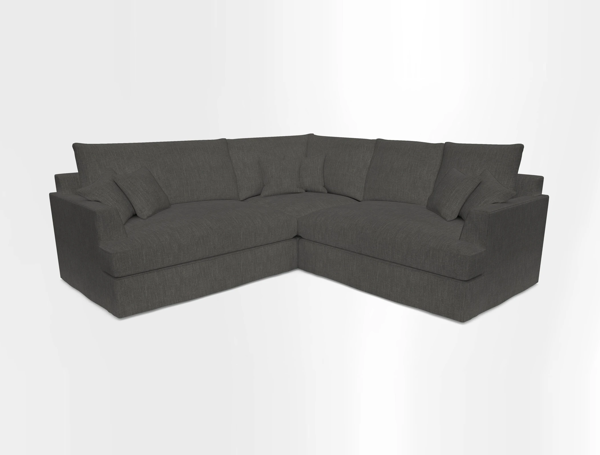 Slingsby Small Fitted Cover Corner Unit LHF & RHF in Two Tone Plain Biscuit.  Loose cover version available