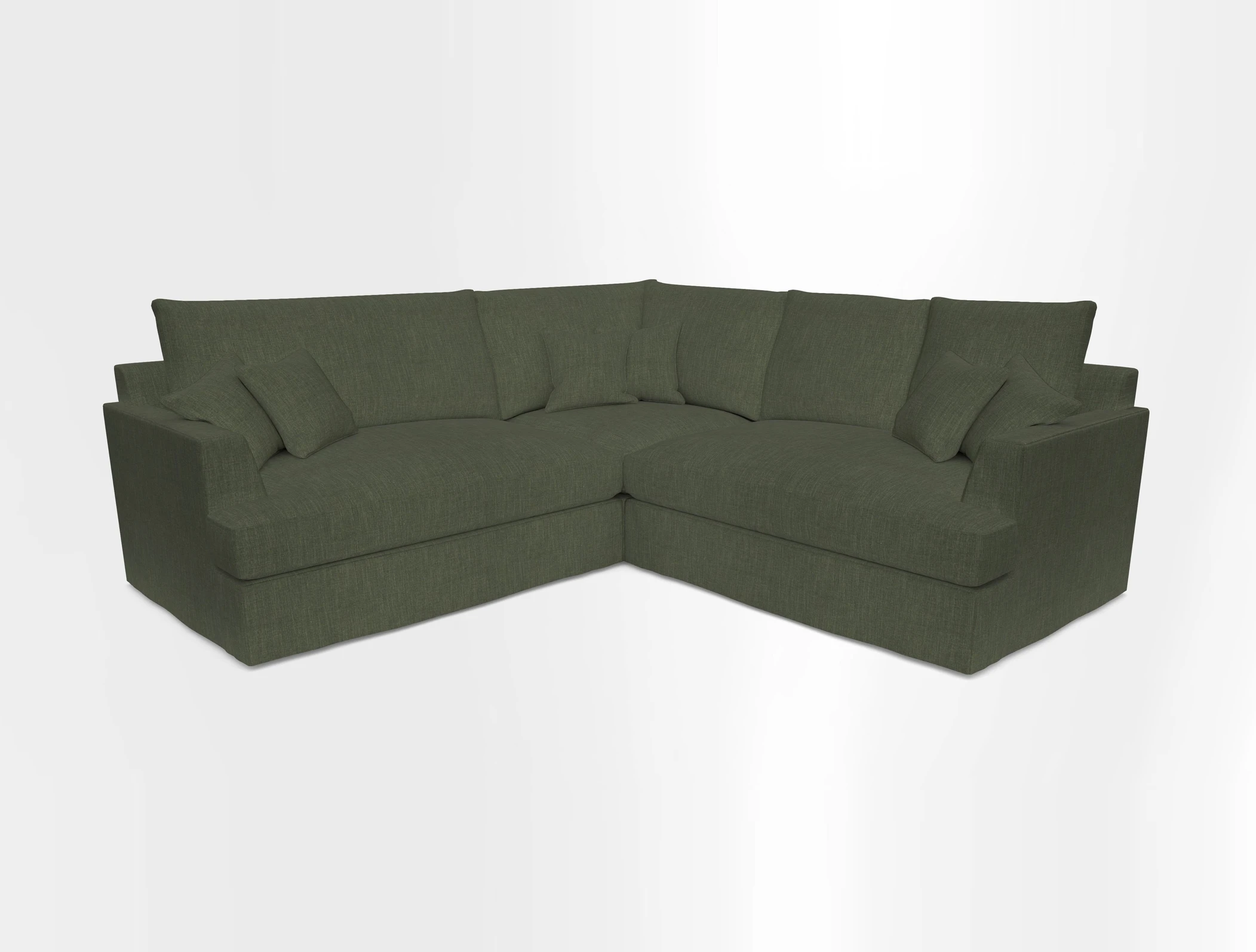 Slingsby Small Fitted Cover Corner Unit LHF & RHF in Two Tone Plain Biscuit.  Loose cover version available