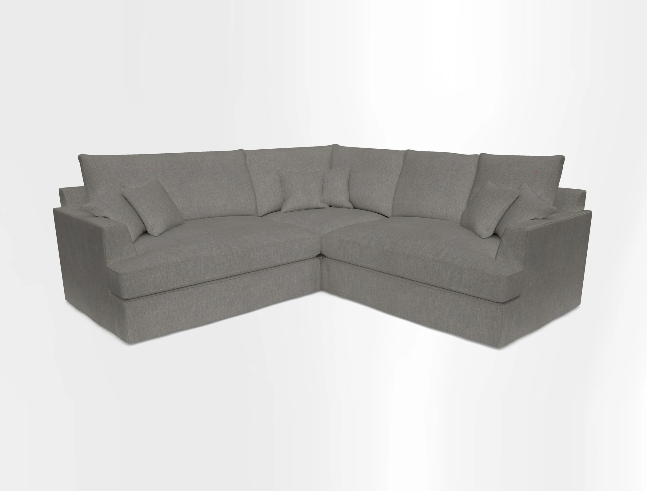 Slingsby Small Fitted Cover Corner Unit LHF & RHF in Two Tone Plain Biscuit.  Loose cover version available